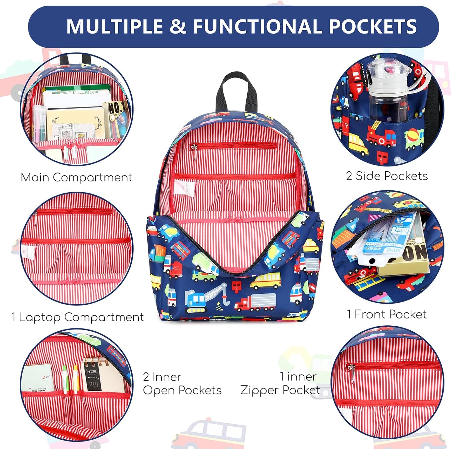 CAMTOP Preschool Backpack for Kids Boys Girls Toddler Backpack Kindergarten School Bookbags for Age 3-8
