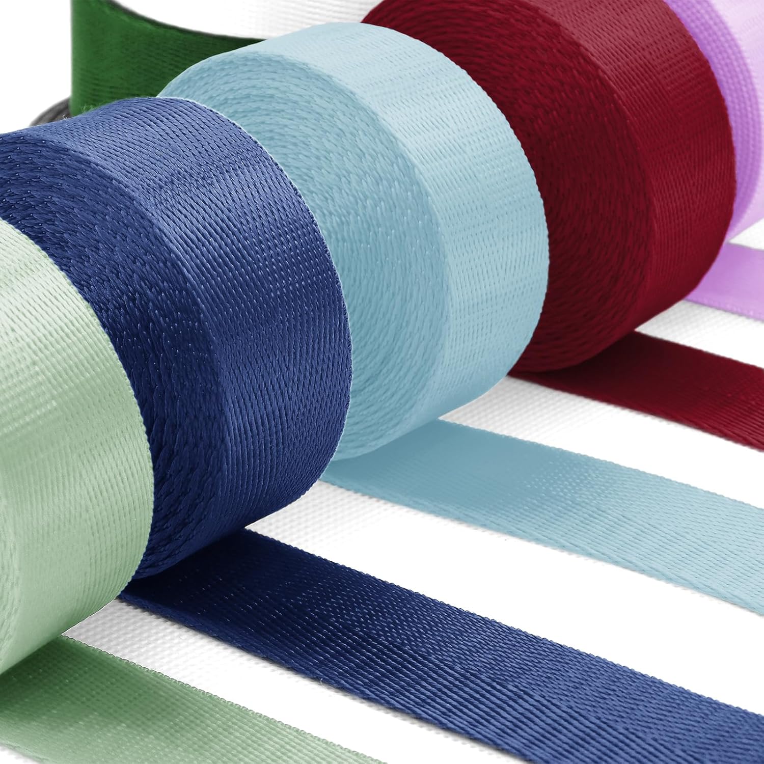 Nylon Webbing 1 inch 1.5 inch 2 inch Nylon Strap Backpack Straps Belt, 10 25 50 3.3 Yards Webbing