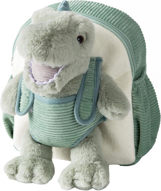 Moonkie Hug & Go Dinosaur Toddler Backpack – Soft Plush Bag with Take-Along Toy for Boys Aged 2–4 | Ideal for Daycare | Travel & Birthday Gifts for 3-Year-Old Kids