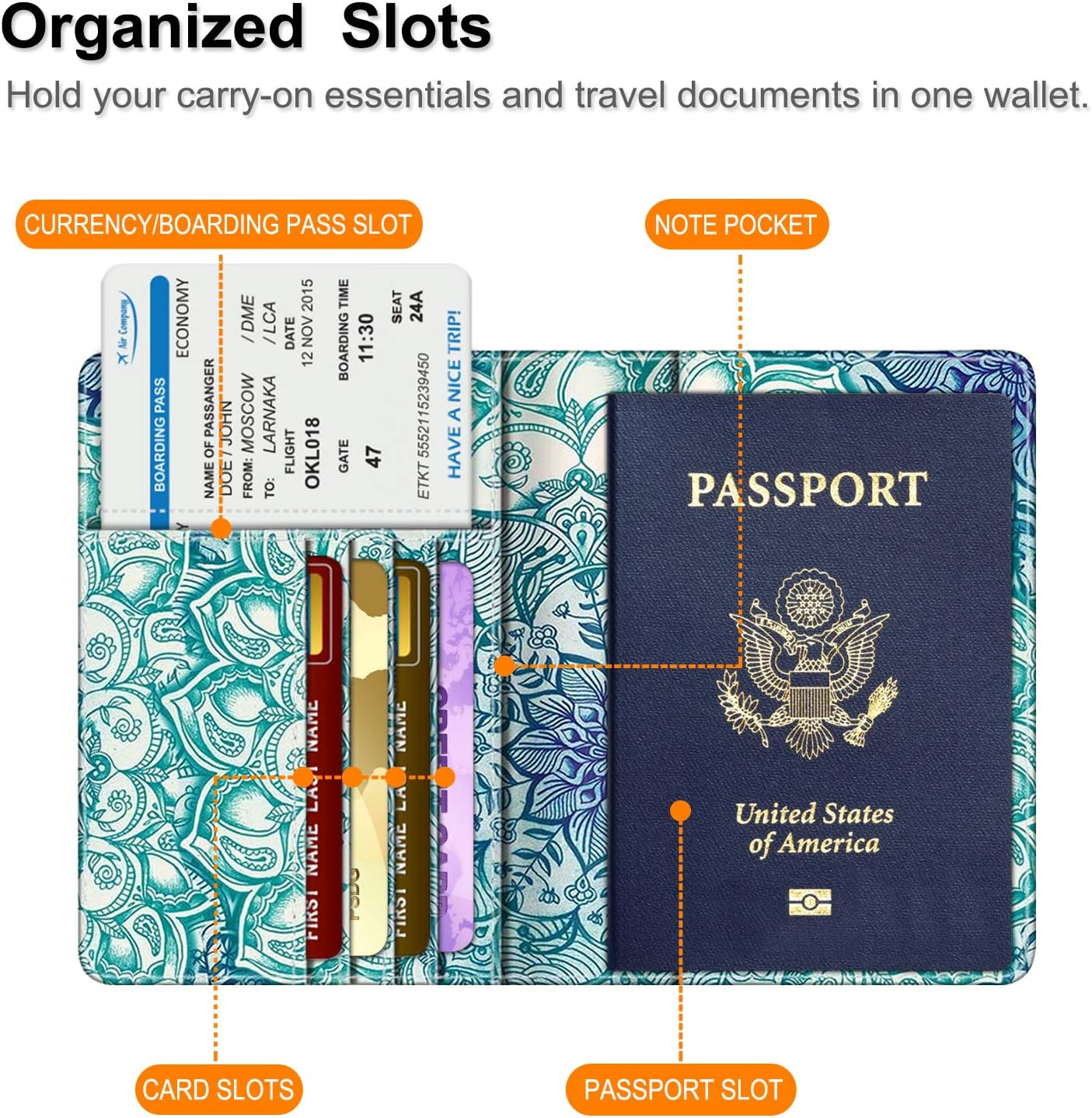 FINTIE Passport Holder, Slim Travel Wallet RFID Blocking Card Case Cover Passport Cover Protector
