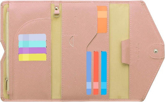 ZOPPEN Mulit-purpose Rfid Blocking Passport Holder Travel Wallet (Ver.4) Passport and Vaccine Card Holder ComboTri-fold Document Organizer Travel Essentials
