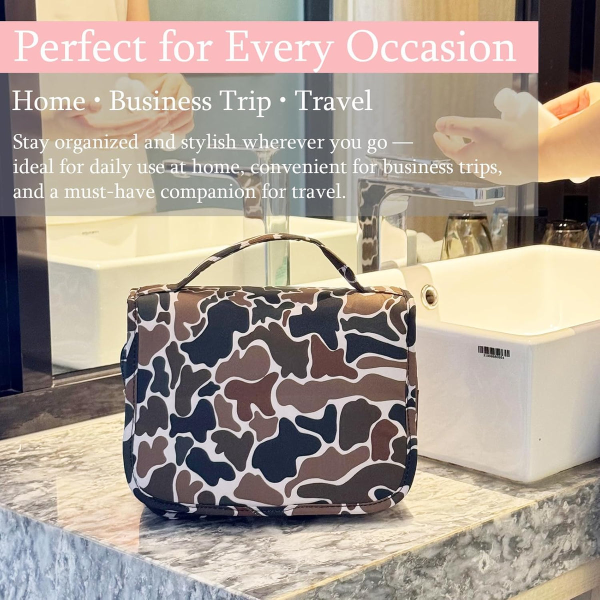 Crazy Bison Hanging Travel Toiletry Bag Kit Makeup Bag Cosmetics Organizer for Men Women (Duck