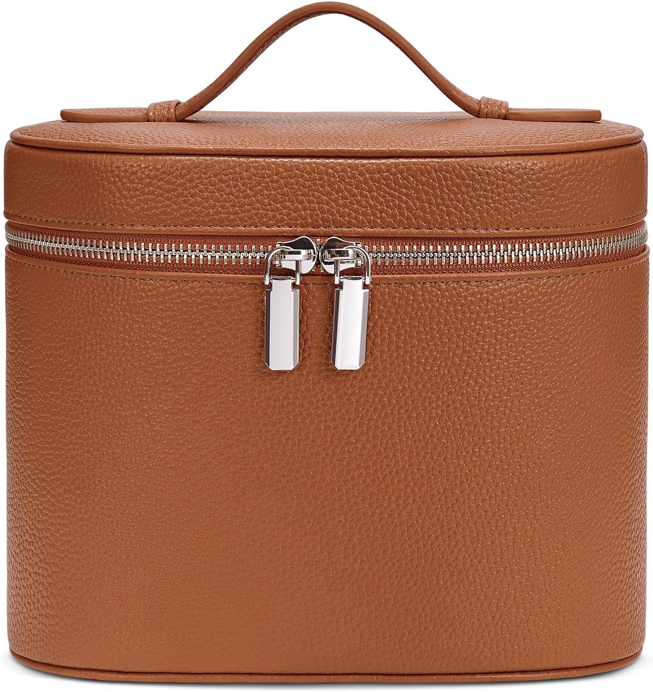 Makeup Bag, Travel Make up Case with Compartments and Handle, Portable Cosmetic Organizer Bags,Toiletry Bag for Women
