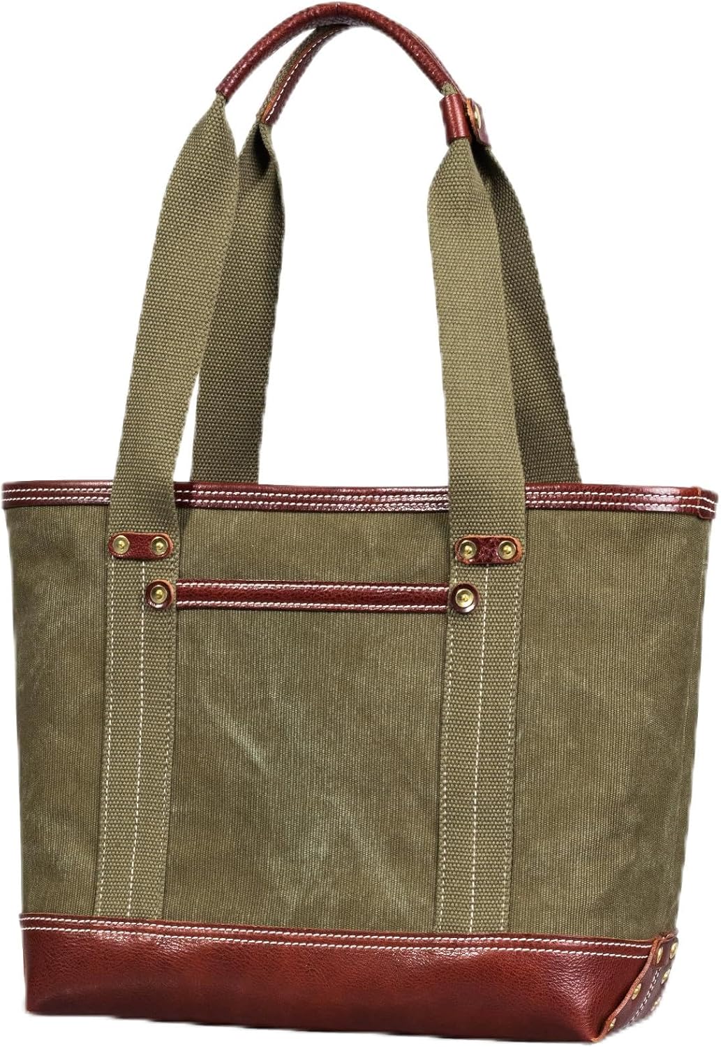 Tote Bag for Women, Canvas with Leather Handbag for Travel, Magnetic Closure,Inner Zipper Pocket