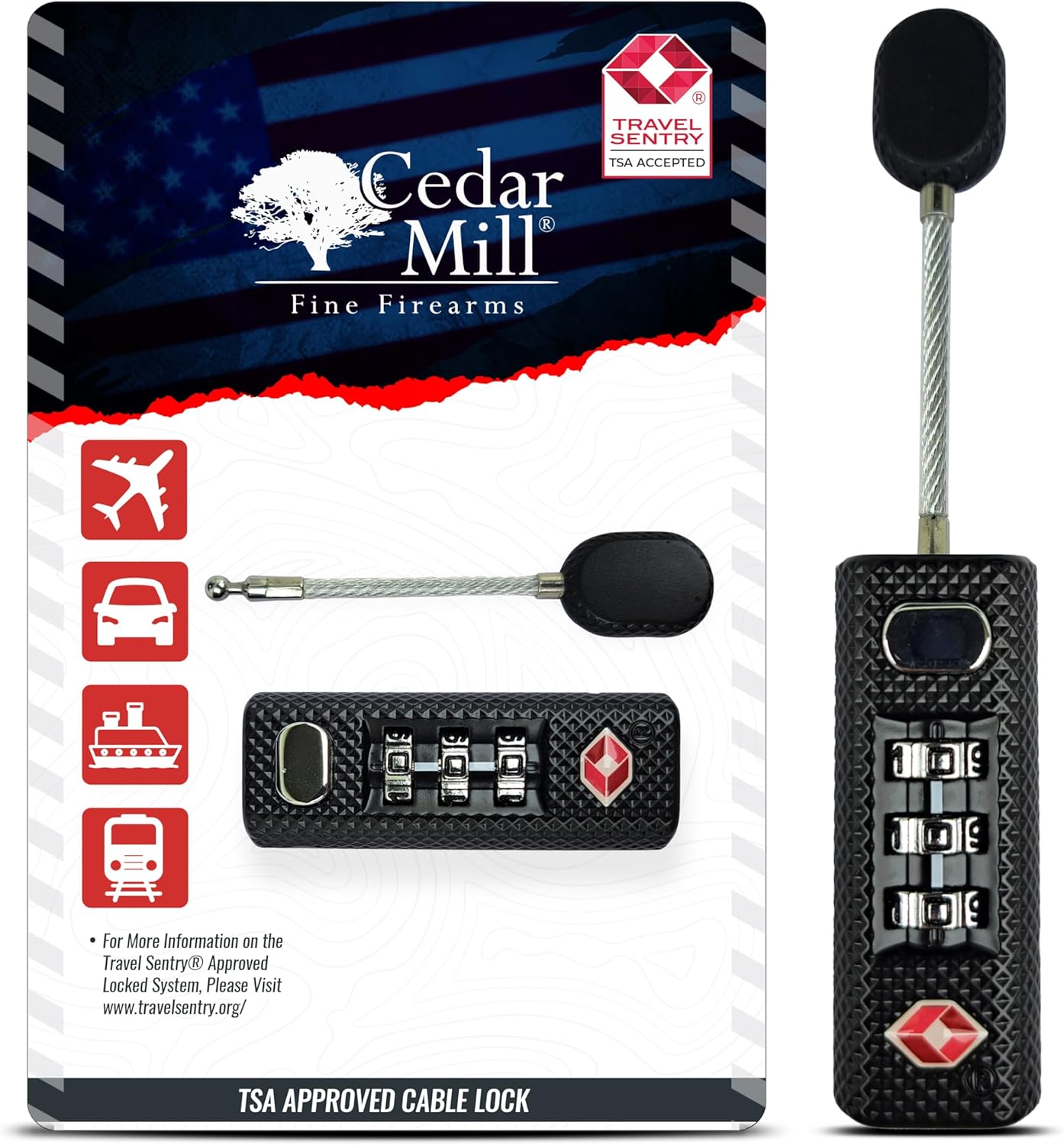TSA Approved Travel Locks for Luggage, Gym Locker & Guncase - Heavy Duty for Outdoor Tent, Zippered Backpacks Secure Travel Suitcase Locks & More