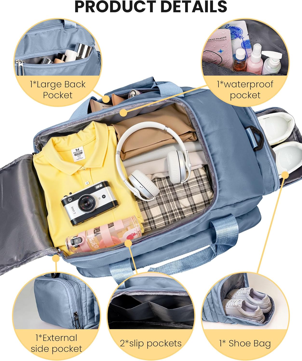 Gifts for Granddaughter, Initial Gym Bags with Shoe Compartment, Dance Bag for Girls, Monogram Kid Overnight Bags, Travel Weekender Duffel-Teen Girl Gift Trendy Stuff (Letter B)