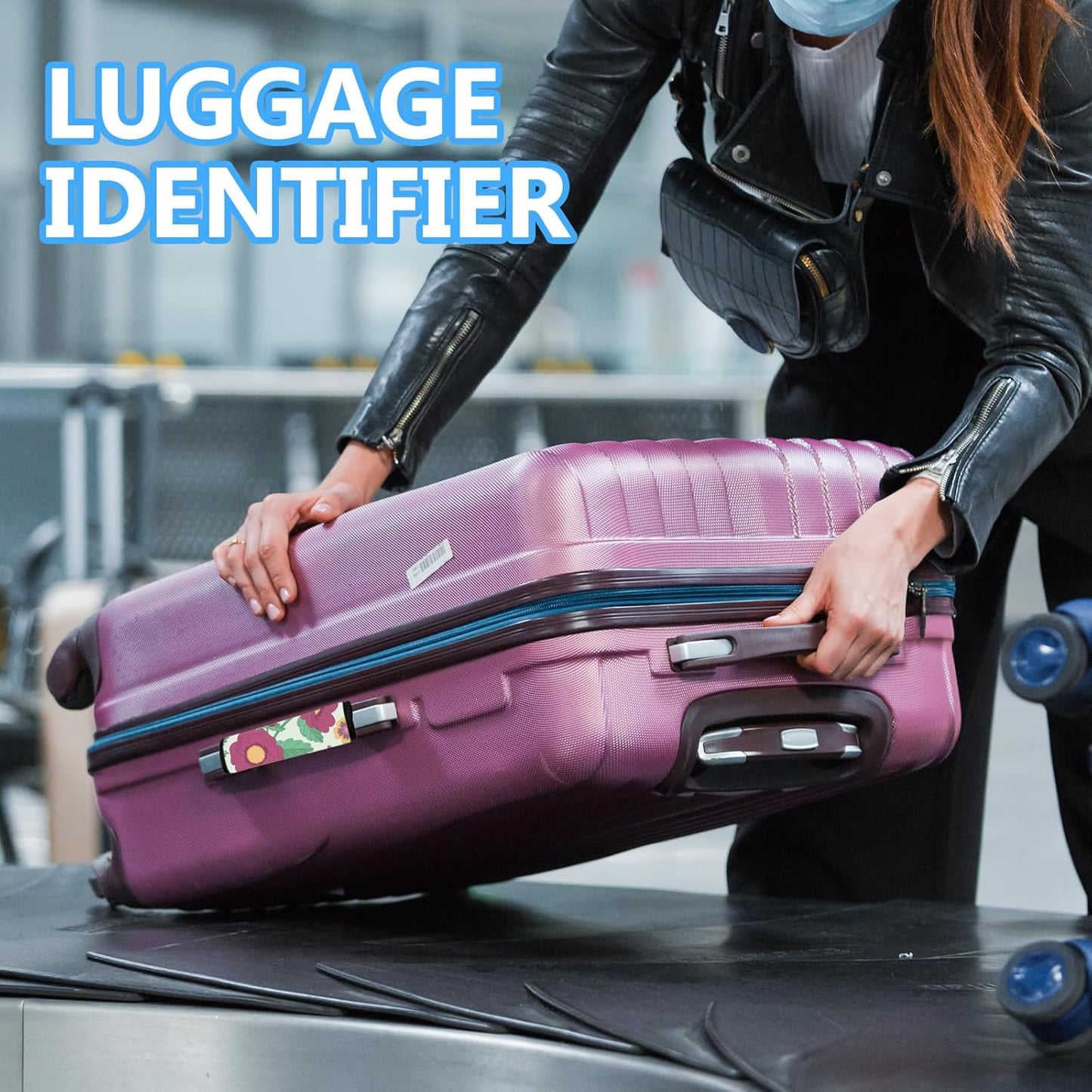 Luggage Handle Wrap 3Pcs Suitcase Identifier - Flower Bag Strap Wrap Cover for Bogg, Easy