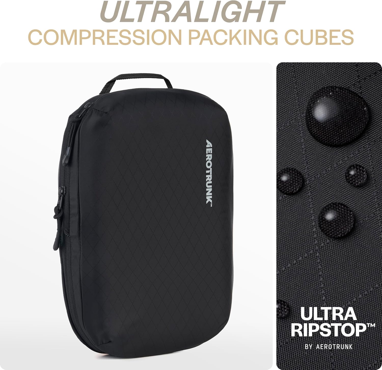 Aerotrunk Ultralight Compression Packing Cubes - Lightweight Travel Organizers for Suitcases and