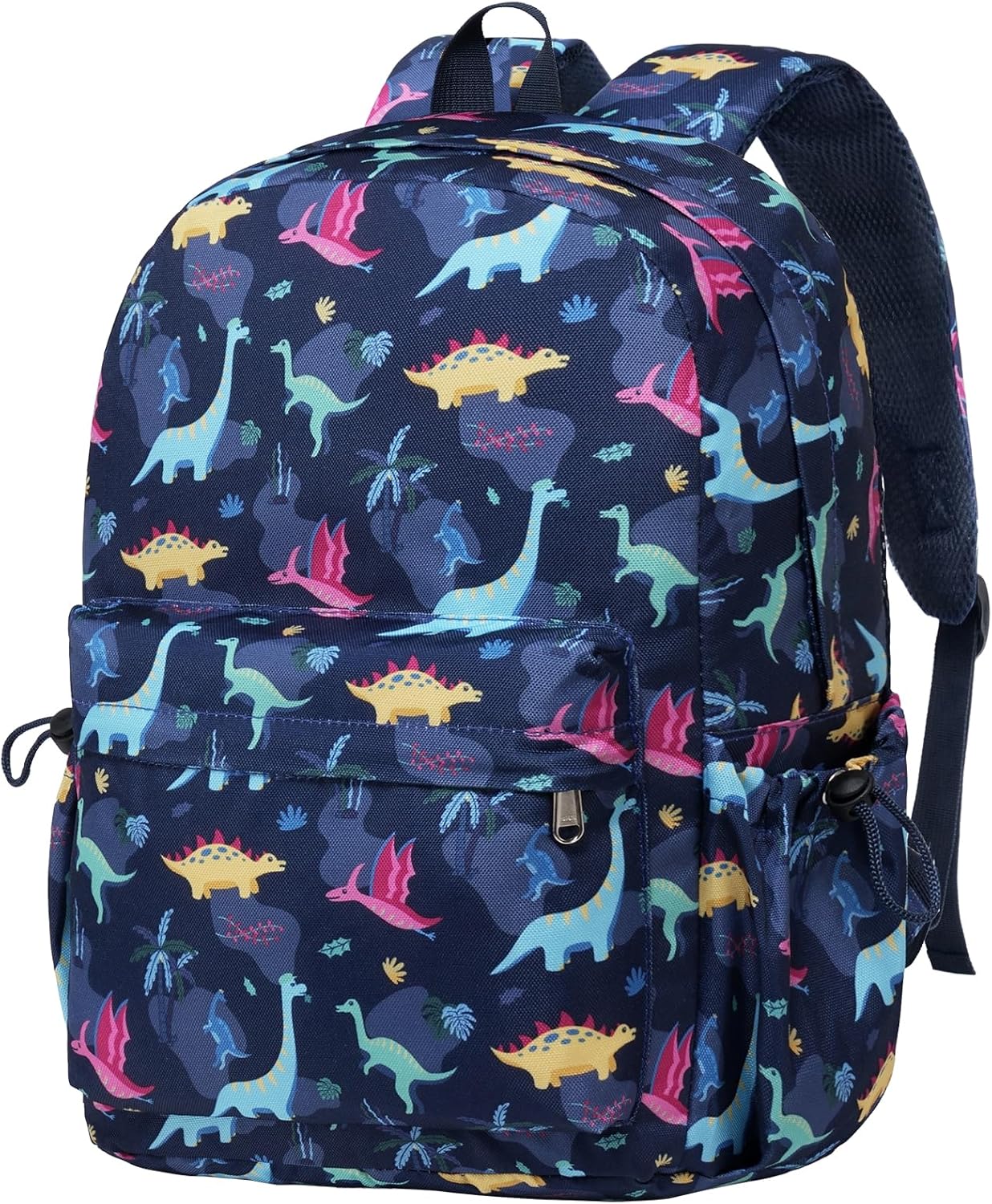 Vorspack Kids Backpack for Boys - 15 Inch Boys Backpack Ages 5-8, Cute Dinosaur Bookbag School Bags for Elementary School - Blue