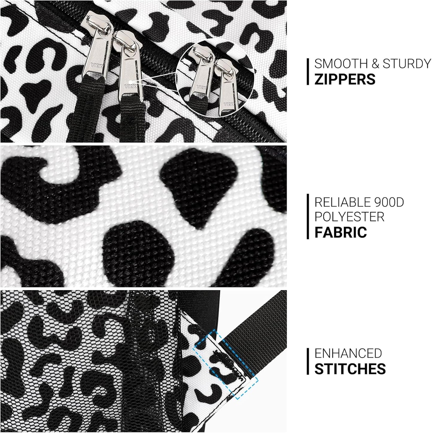 ZORFIN 26L Backpack for College, and Travel: Water Resistant Bookbag - Snow Leopard