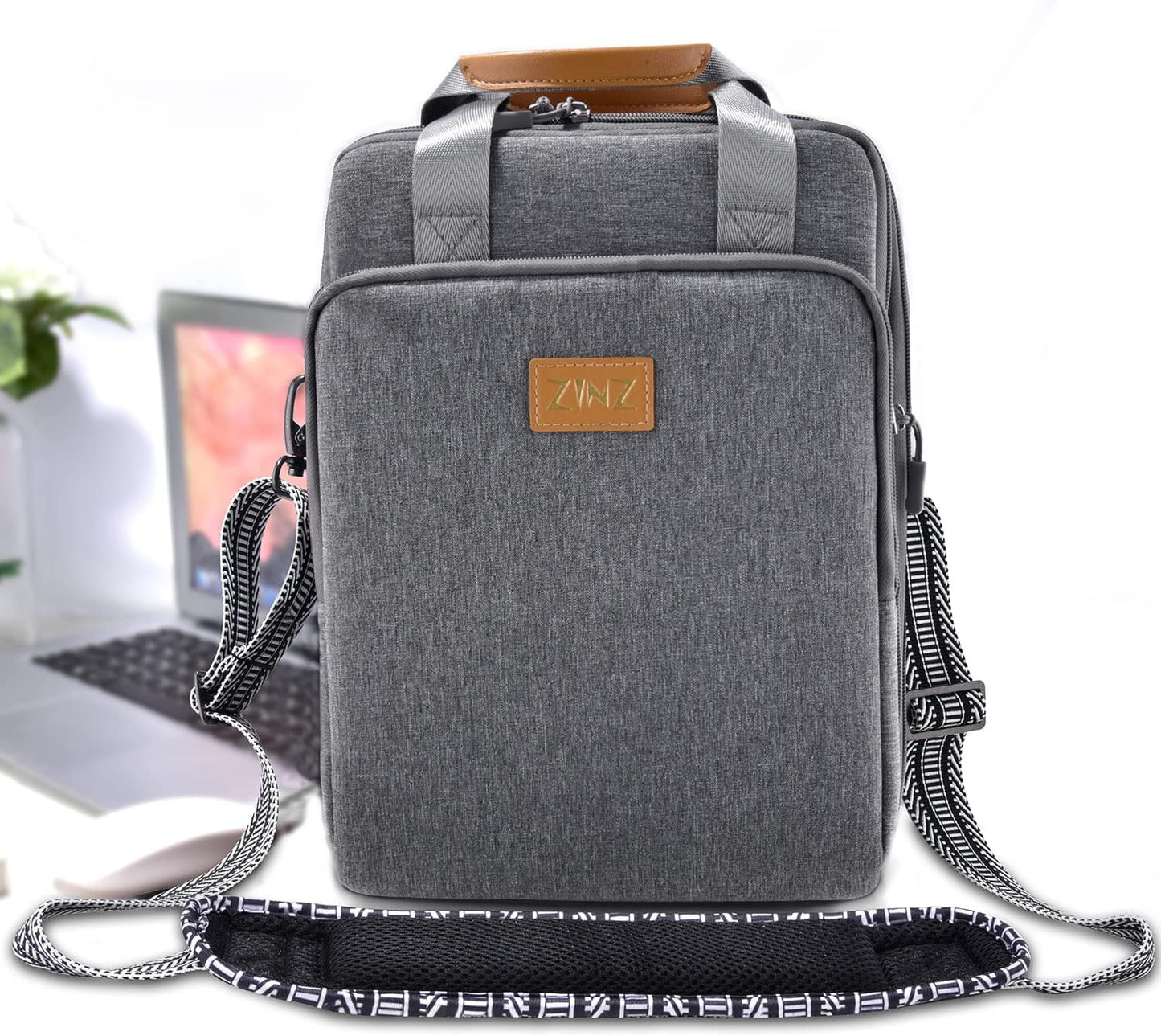 ZINZ Shoulder Strap 58" Ultra-Thick Fixed Padded and Adjustable Buckles Crossbody Strap for Briefcase Laptop Bag Luggage