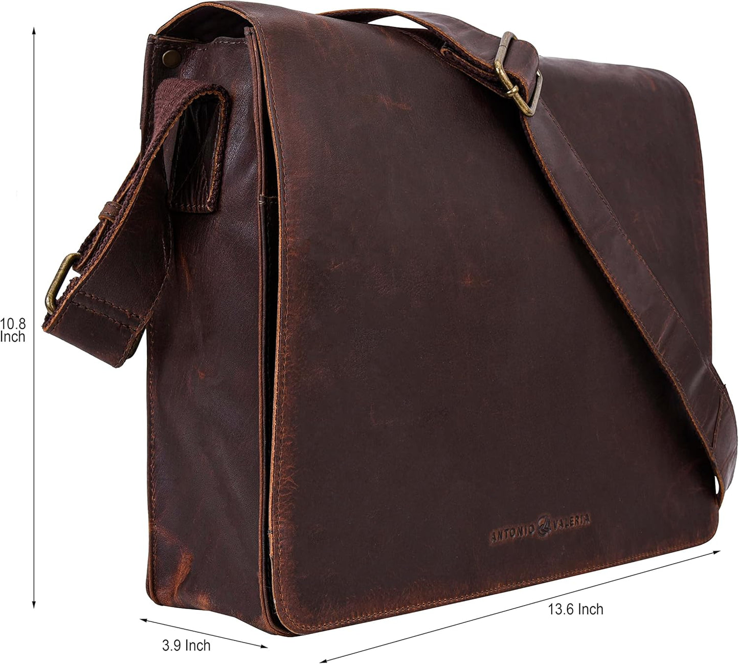 Antonio Valeria Albert Premium Leather Messenger Bag for Men
