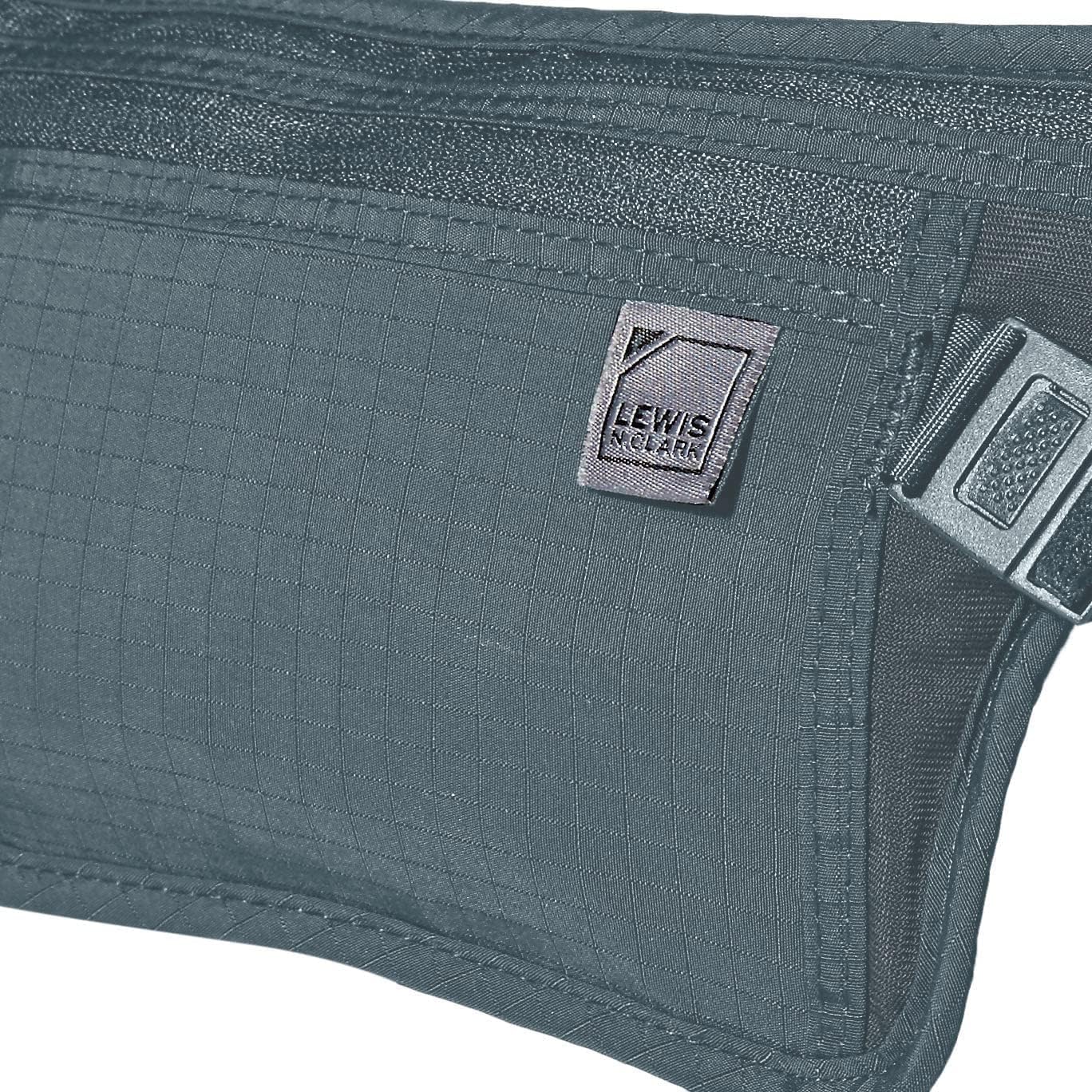 Lewis N. Clark RFID Blocking Money Belt Travel Pouch Waist Stash + Credit Card, Id, Passport Holder