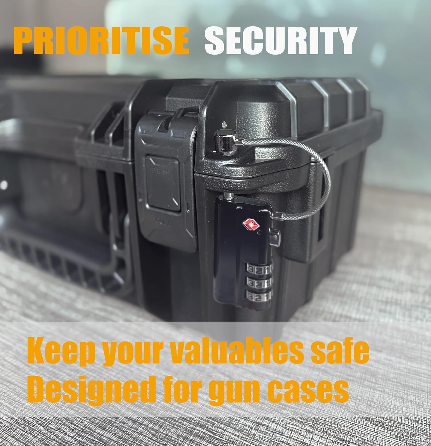 Professional Gun Case Lock TSA Approved Gun Case Lock,with Durable & Cut Resistant Alloy Steel Shank Gun Lock,TSA Gun Safe Lock for Travel Case or Child Safe (1 Pack)