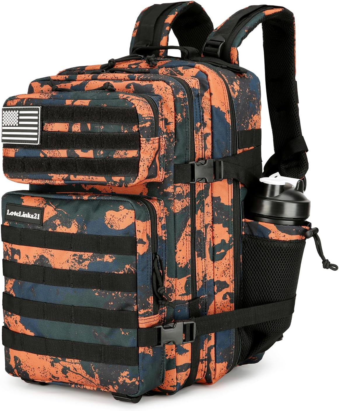 25L Tactical Backpack for Men Women Military Backpack Army Assault Pack Molle Backpack Small Bug Out Bag Travel Rucksack Daypack (Mars Camo)