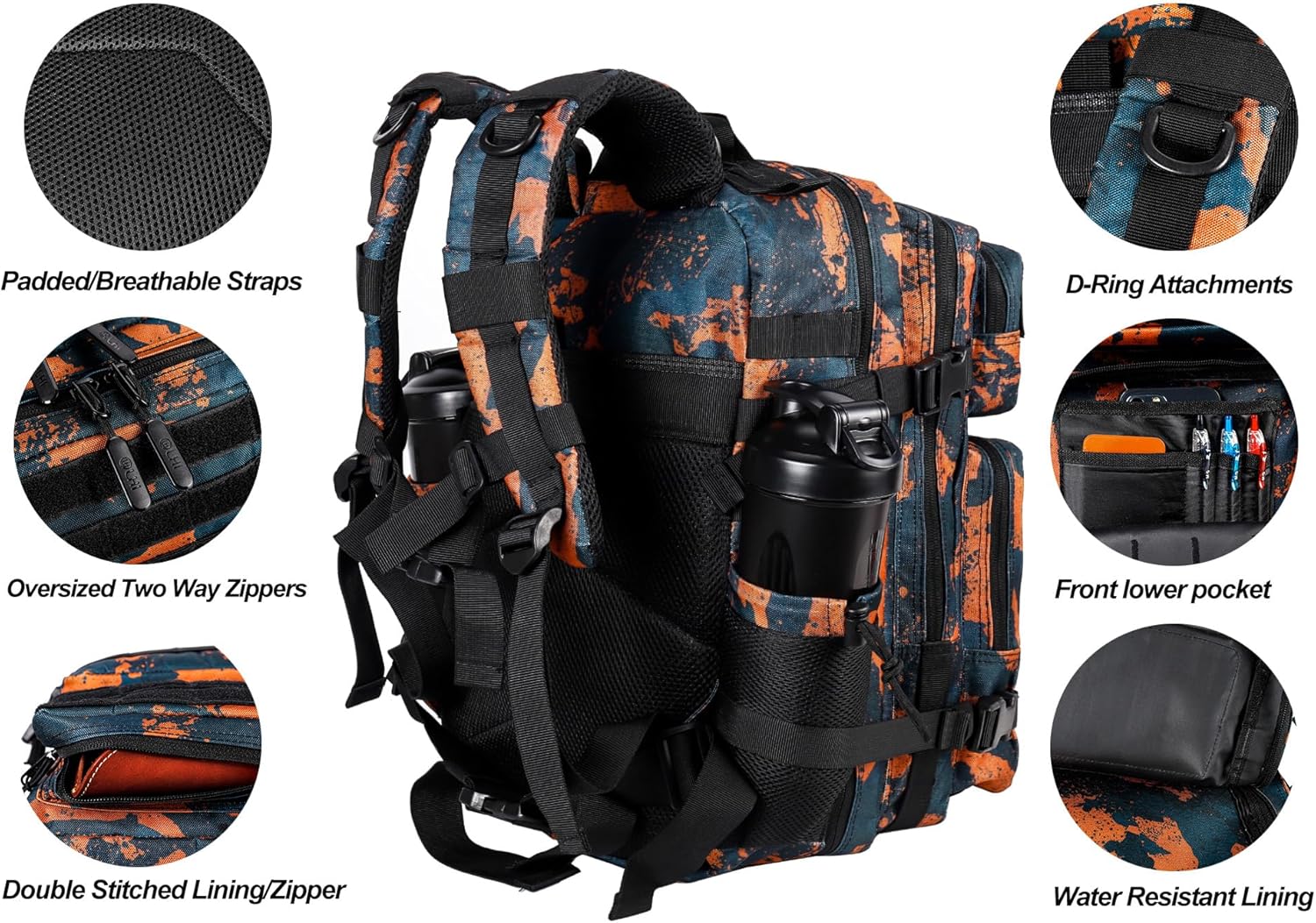 LHI Tactical Military Backpack for Men and Women 25L/35L Army Assault Pack Bag Small Rucksack with