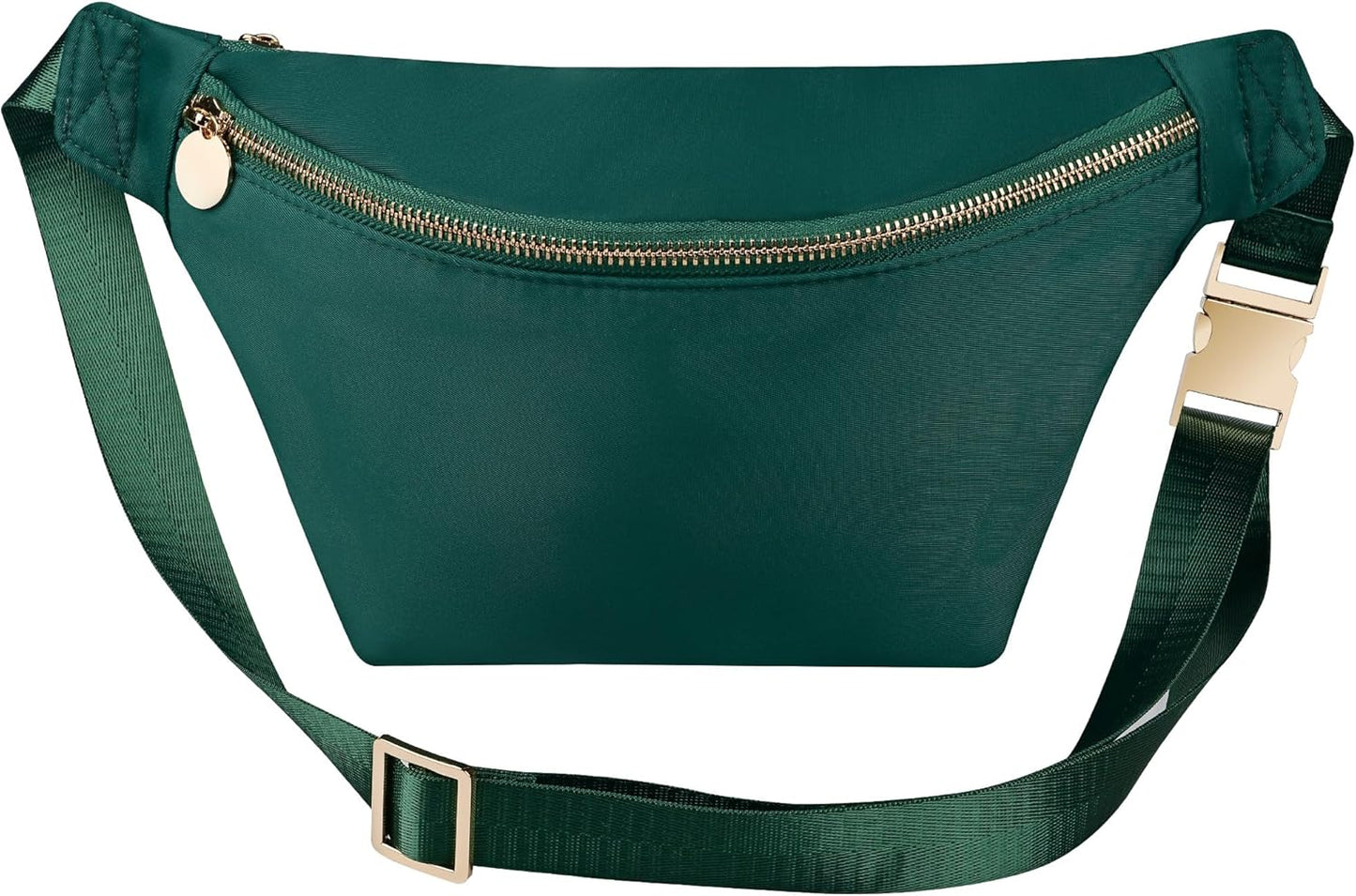 Fanny Packs for Women Cross Body Crossbody Sling Bags for Women Nylon Waist Belt (Blackish Green)