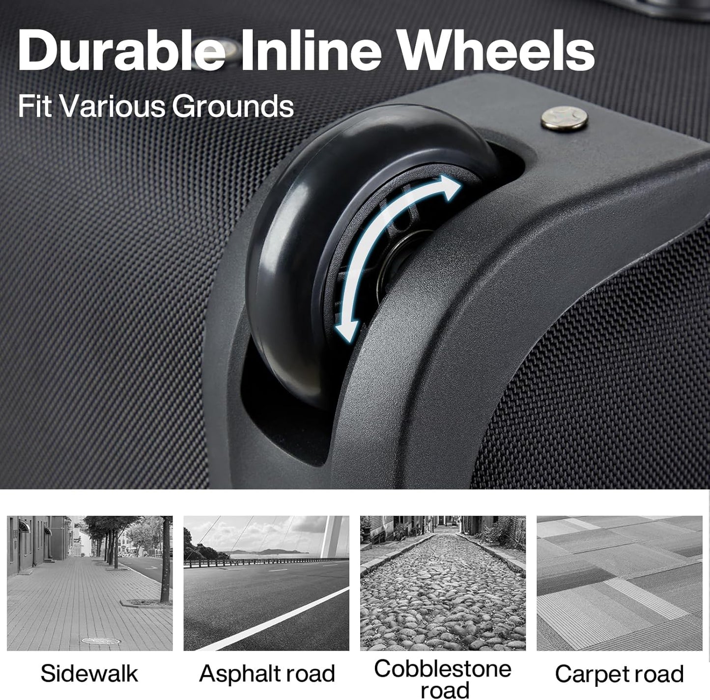 Hanke Large Expandable checked Luggage Suitcases with Wheels Foldable Duffle Bag for Travel