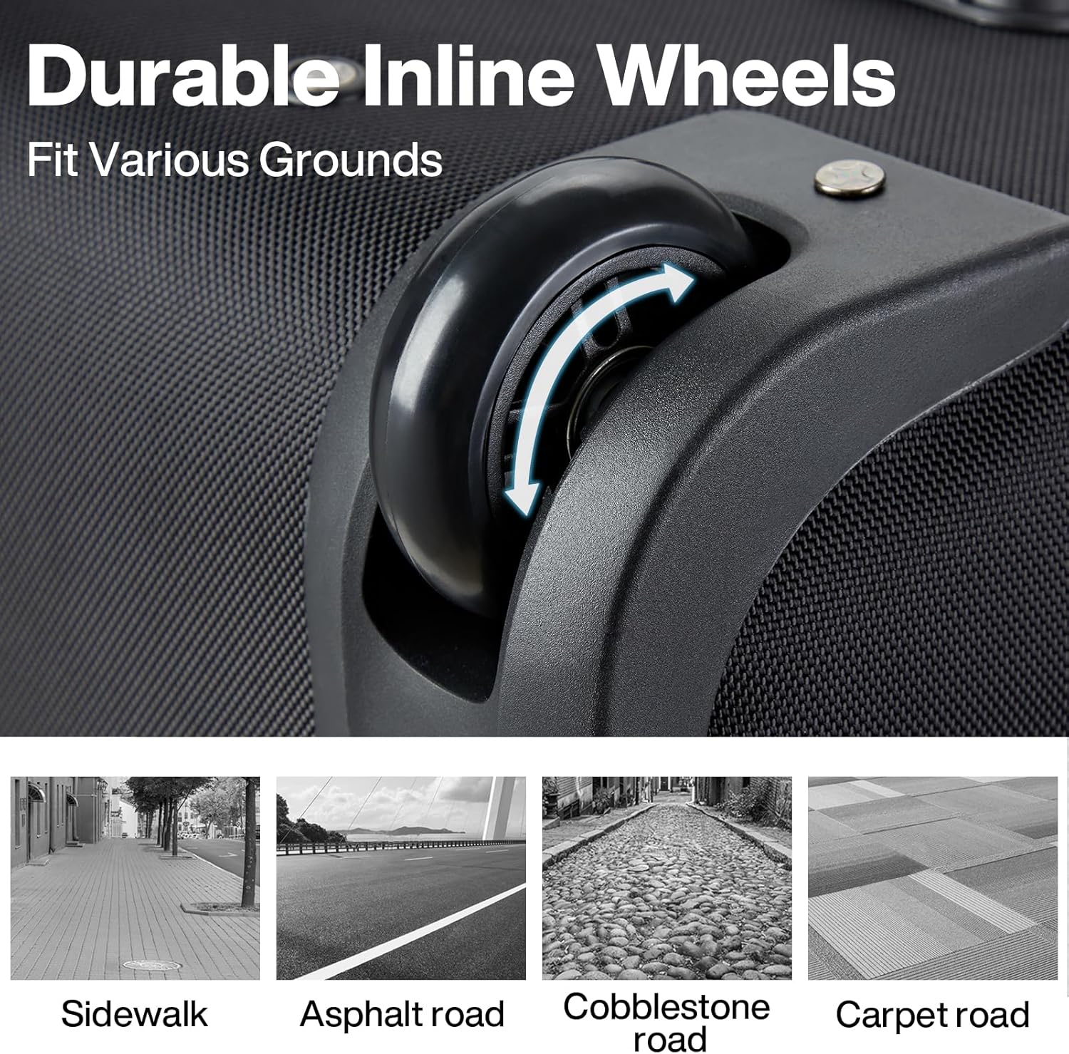 Hanke Large Expandable checked Luggage Suitcases with Wheels Foldable Duffle Bag for Travel
