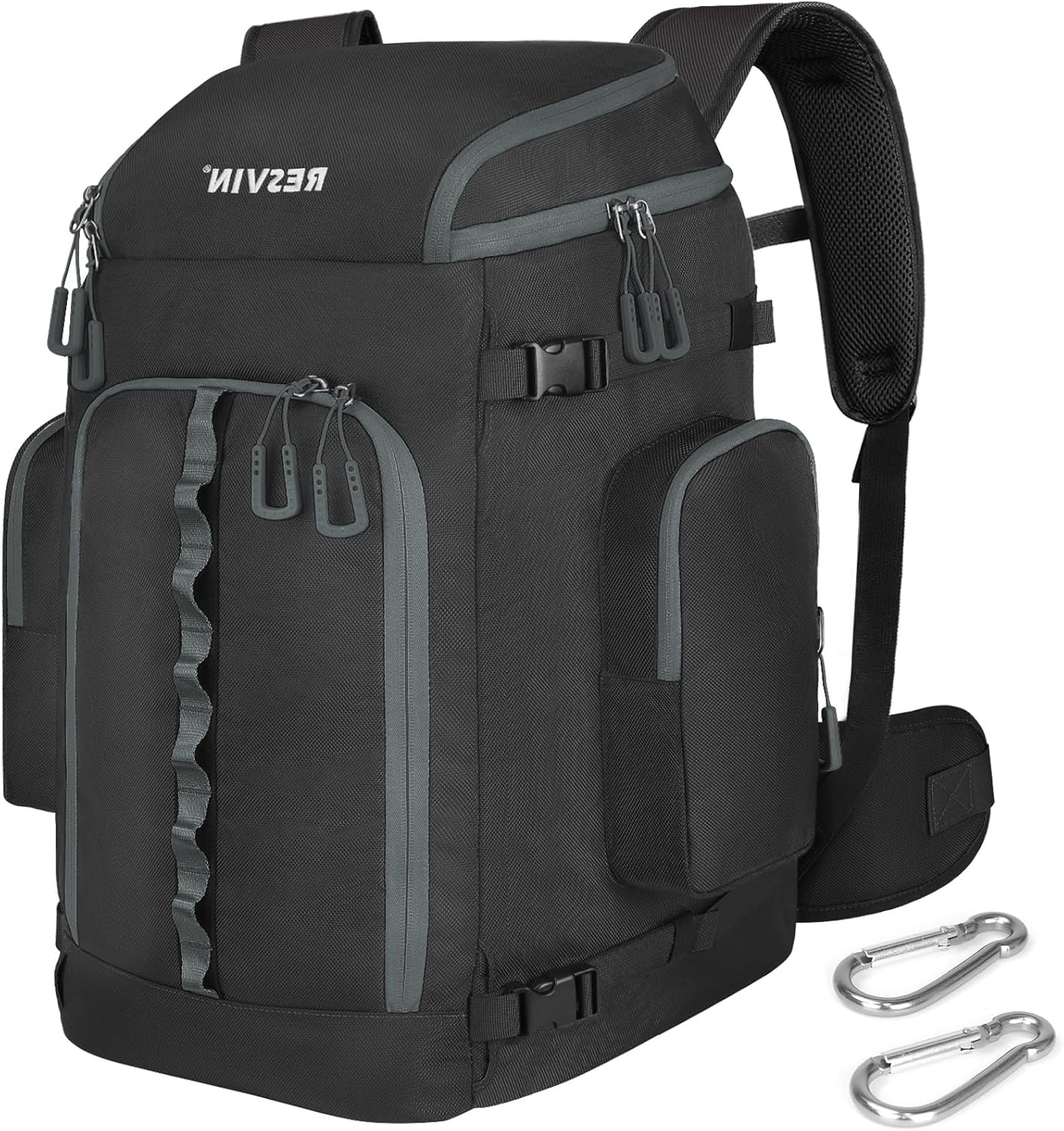 Ski Boot Bag, 65L Waterproof Ski Bag Ski Boot Bag Backpack 1680D Nylon for, Skis Snowboard & Accessories