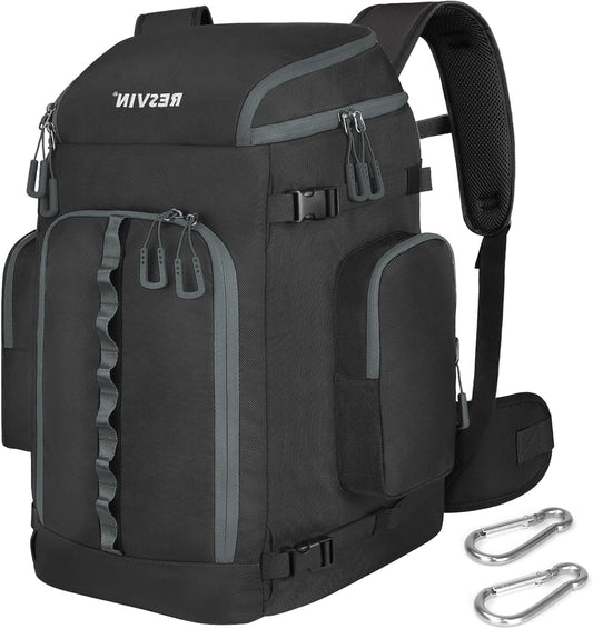Ski Boot Bag, 65L Waterproof Ski Bag Ski Boot Bag Backpack 1680D Nylon for, Skis Snowboard & Accessories