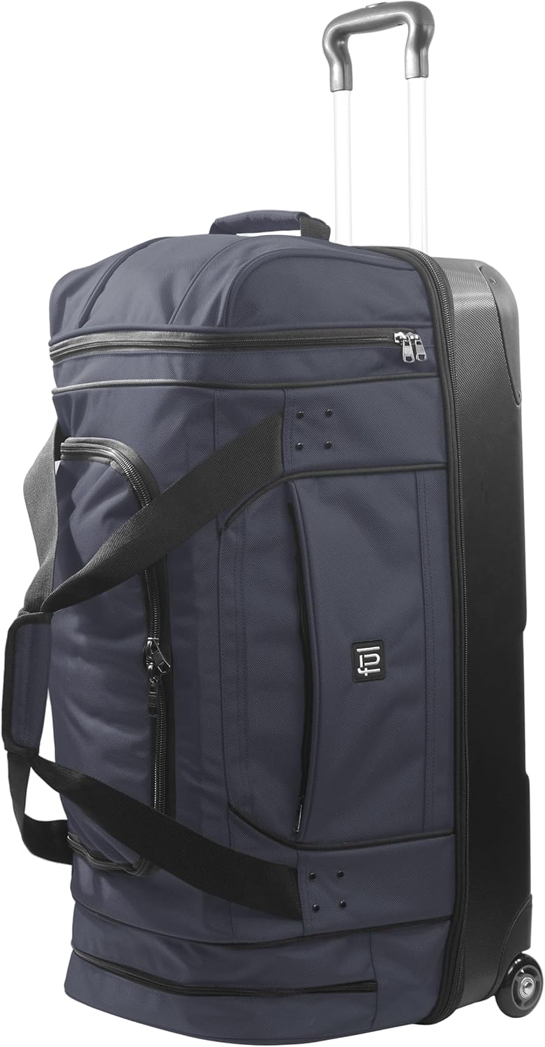 FUL Workhorse 30 Inch Rolling Duffel Bag, Checked Travel Luggage with Hardshell Base and Wheels