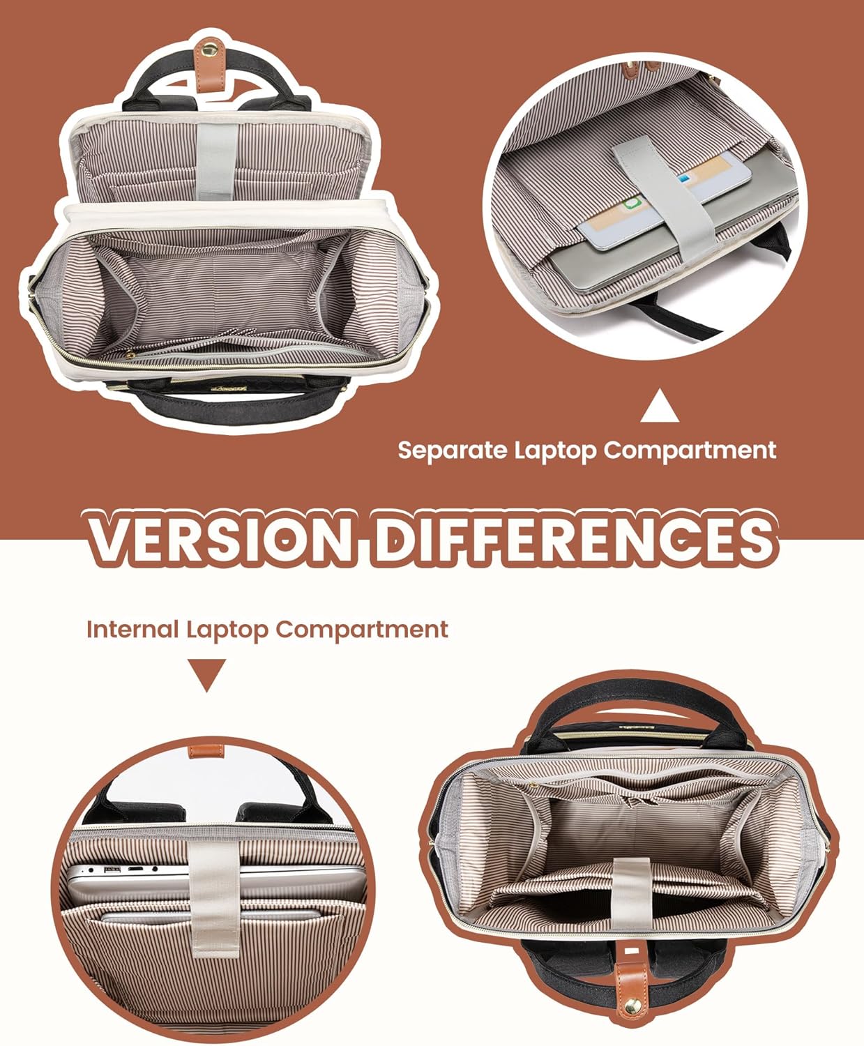 LOVEVOOK Laptop Backpack for Women, 17.3'' Waterproof Nurse Bag Teacher Work Backpack Purse for Women, Travel Computer Backpack for College Office Business Ladies