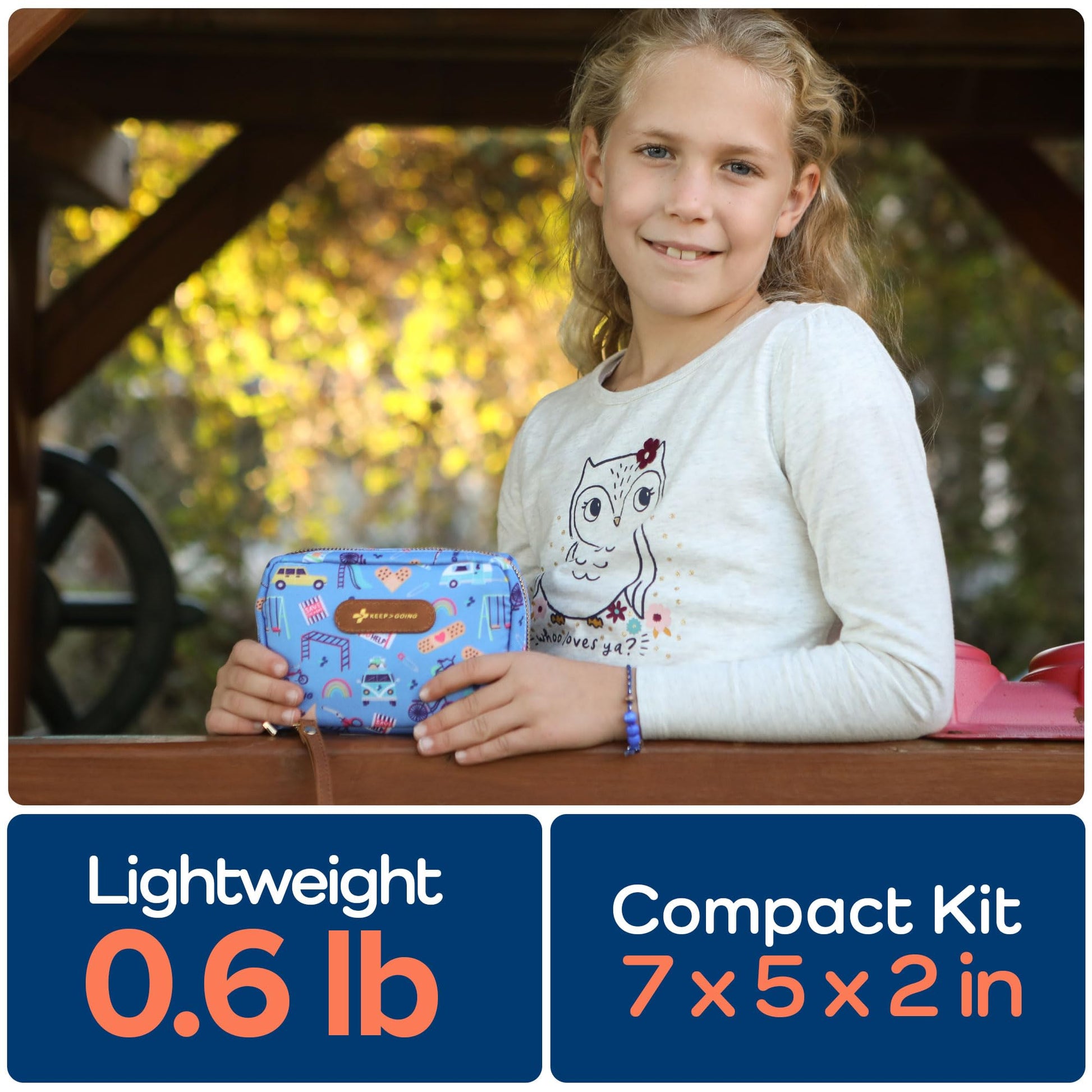 KeepGoing Travel First Aid Kit for Kids, 130 Pc. TSA-Approved Travel Size