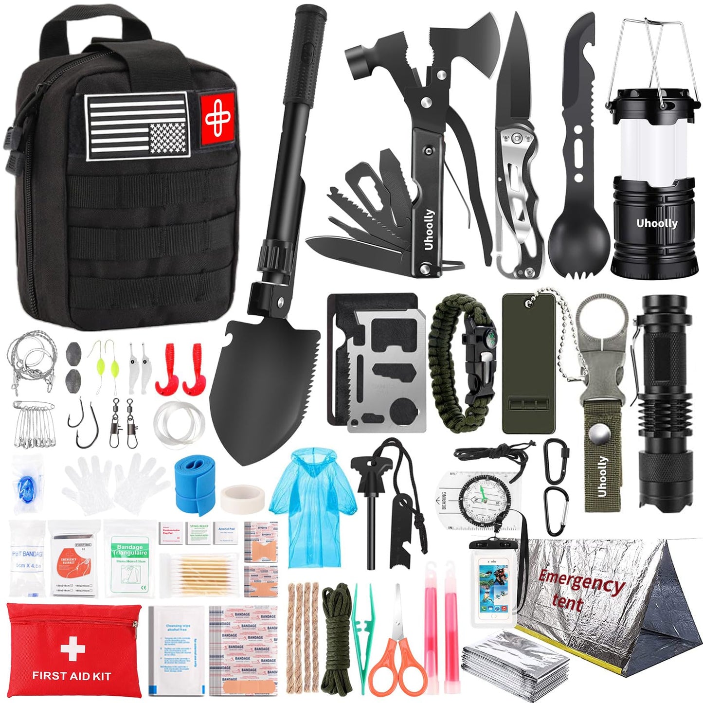 Survival Kit, Gifts for Men Women Teen Boys, 252 pcs Survival Gear and Equipment Mini First Aid Kit