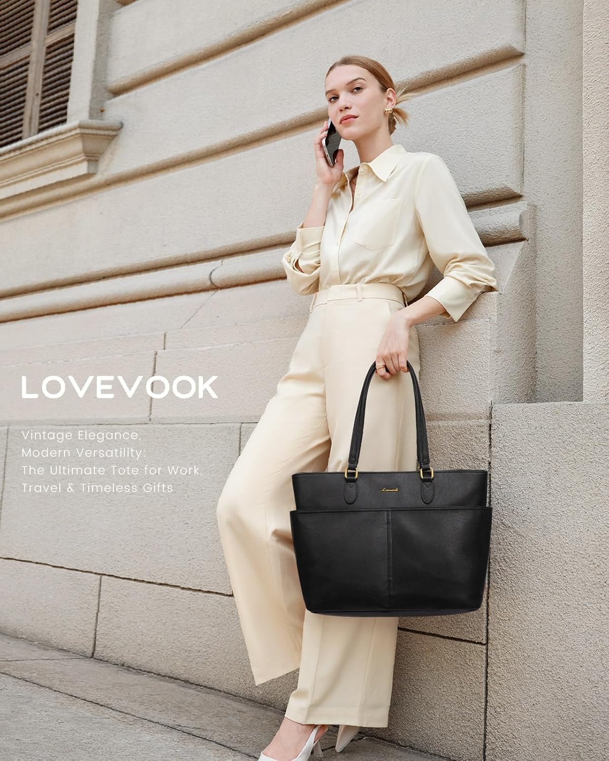 LOVEVOOK Laptop Tote Bag for Women, 15.6 inch Laptop Work Bags for Teacher/Nurse Large Computer Bag for Office