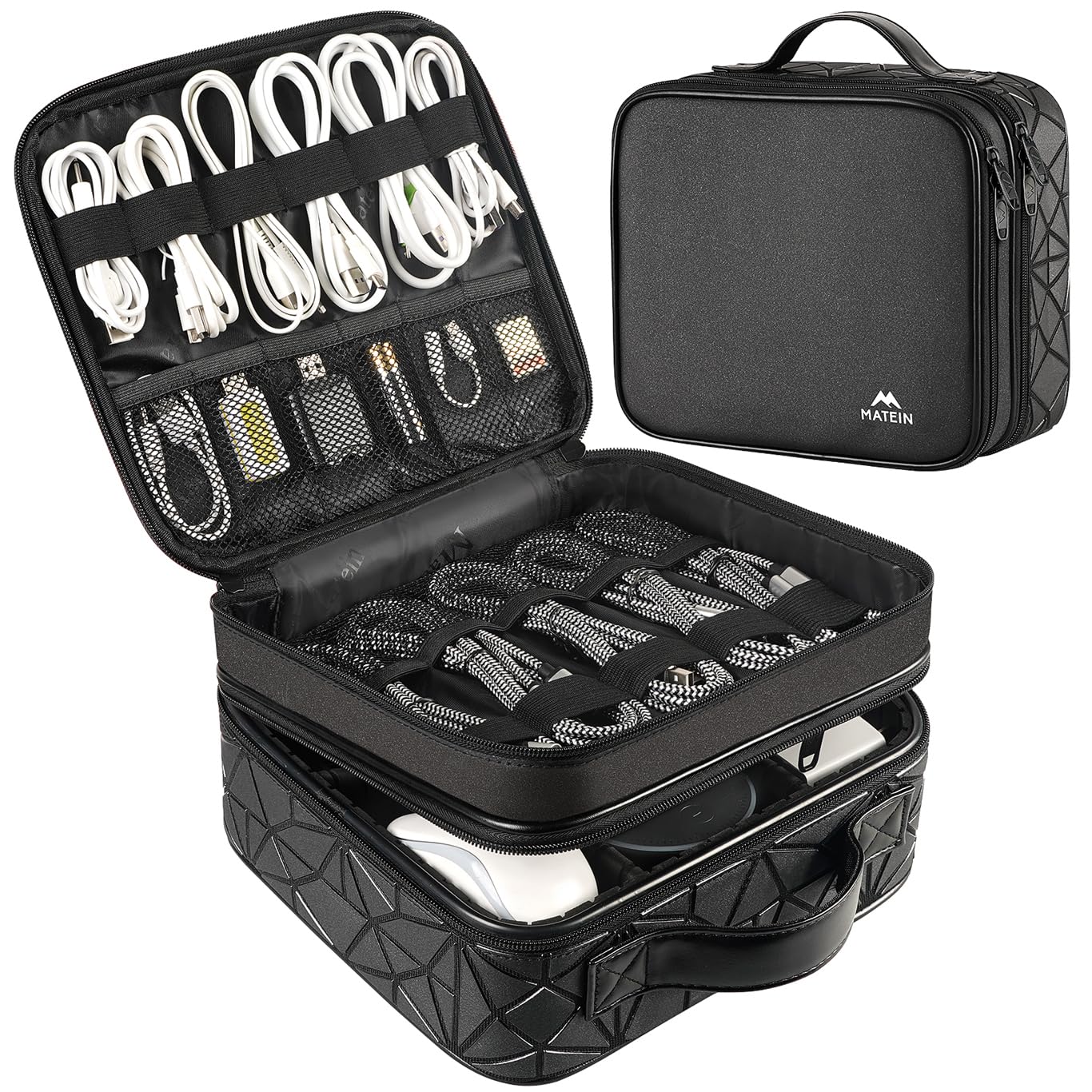 MATEIN Cable Organizer Bag, Travel Electronic Storage Cord Organizer Box