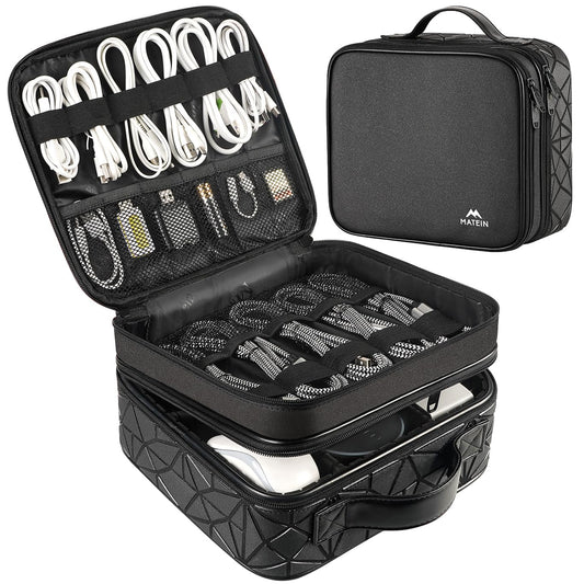 MATEIN Cable Organizer Bag, Travel Electronic Storage Cord Organizer Box
