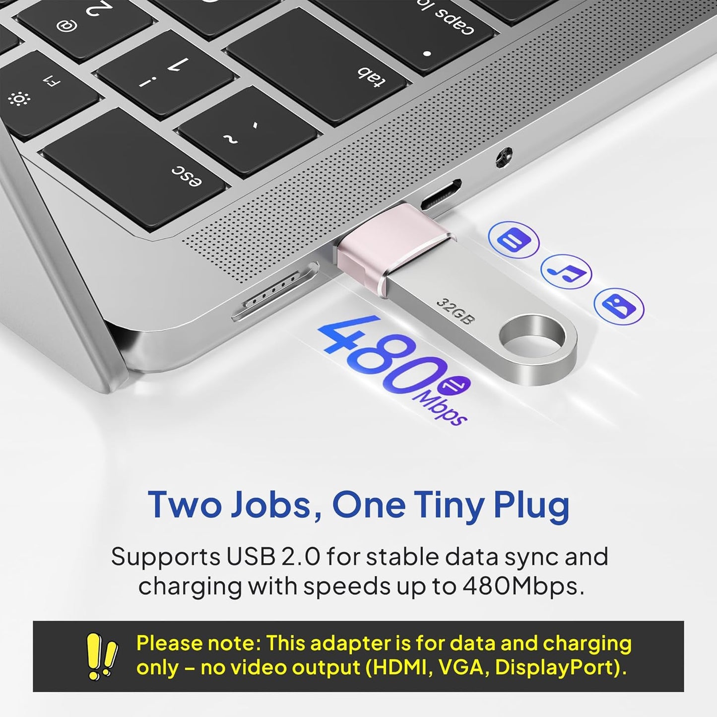 Elebase for Samsung Galaxy S25 Adapter,USB to USB C Adaptor 4Pack,Type C Female to A Male Cable Converter for Galaxy S24 S23 Plus Ultra FE,Z Fold Flip 7 6 5,A55 A54 A53 A52,Tab S10 S9 S8 A9 A8 A7 Lite