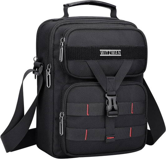WITZMAN Crossbody Bag for Men Travel Small Shoulder Bags Lightweight Man Purse Messenger Bag for Casual Daliy Work Traveling