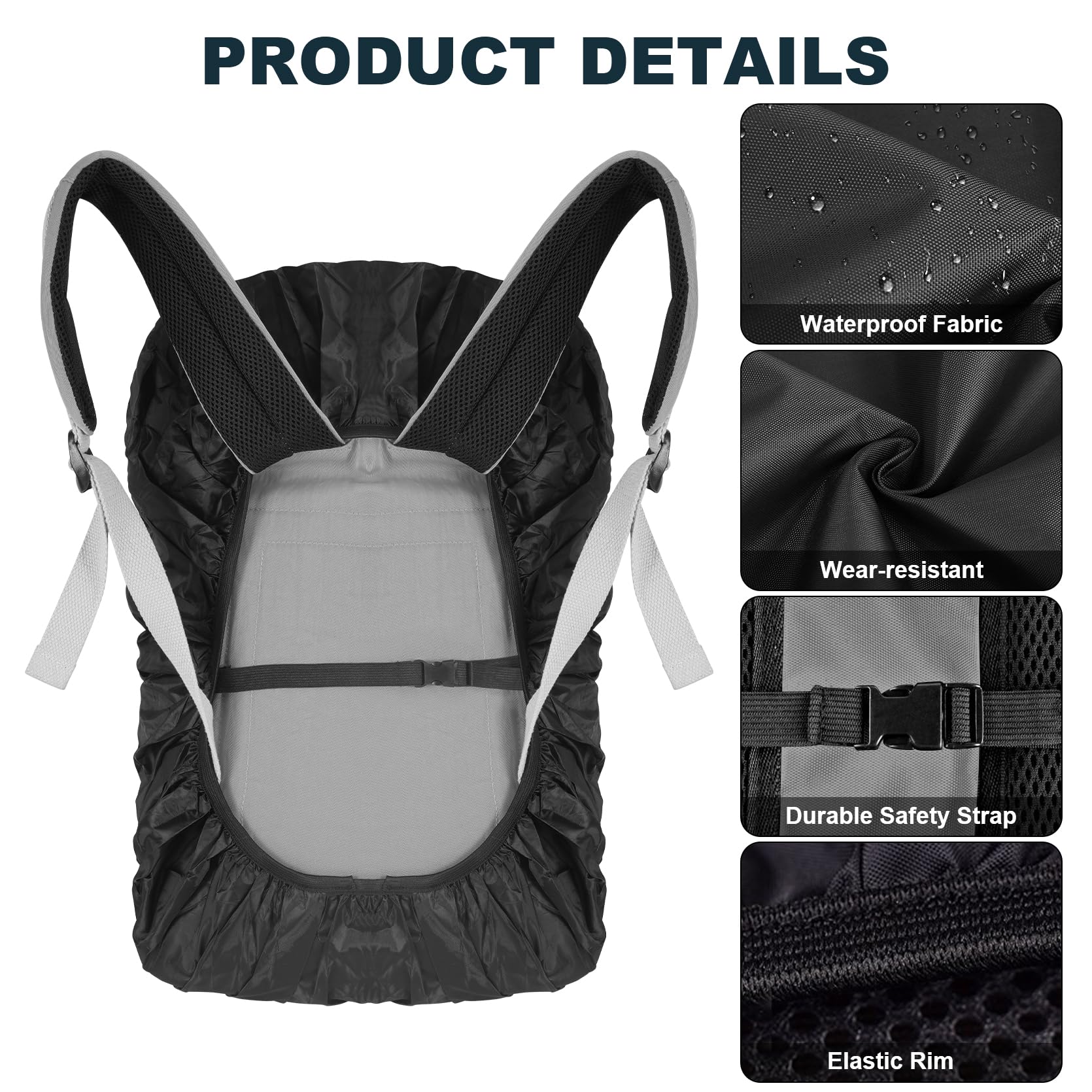 LAMA Waterproof Rain Cover for Backpack, Reflective Rucksack Rain Cover for