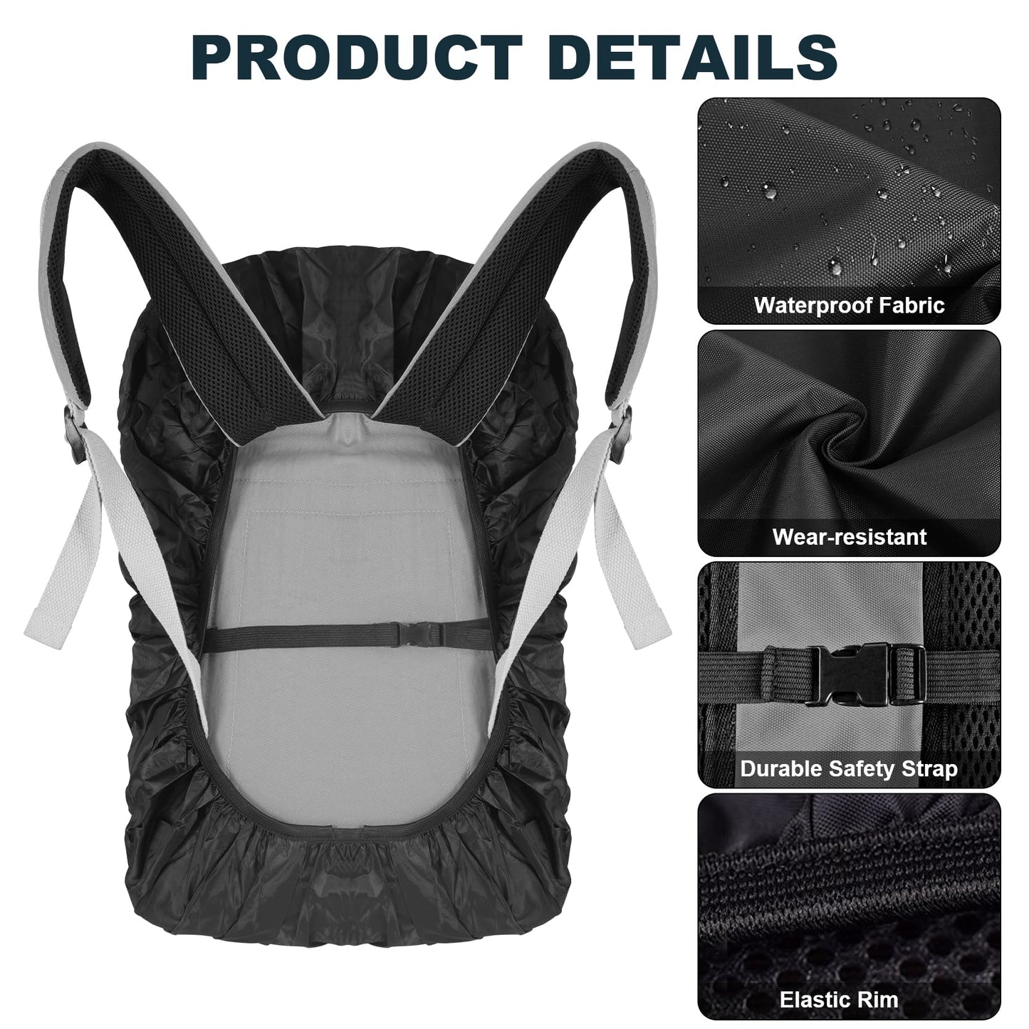 LAMA Waterproof Rain Cover for Backpack, Reflective Rucksack Rain Cover for