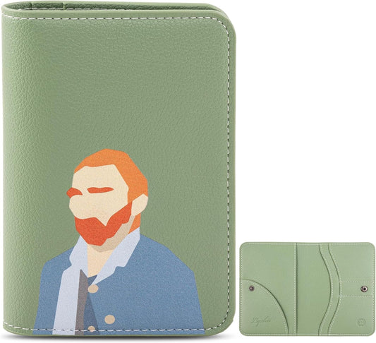 Lychii Passport Holder, Slim Passport Cover Travel Wallet with RFID Blocking, PU Leather Protector Pouch Protective Case for Passports, Boarding Pass, ID Cards