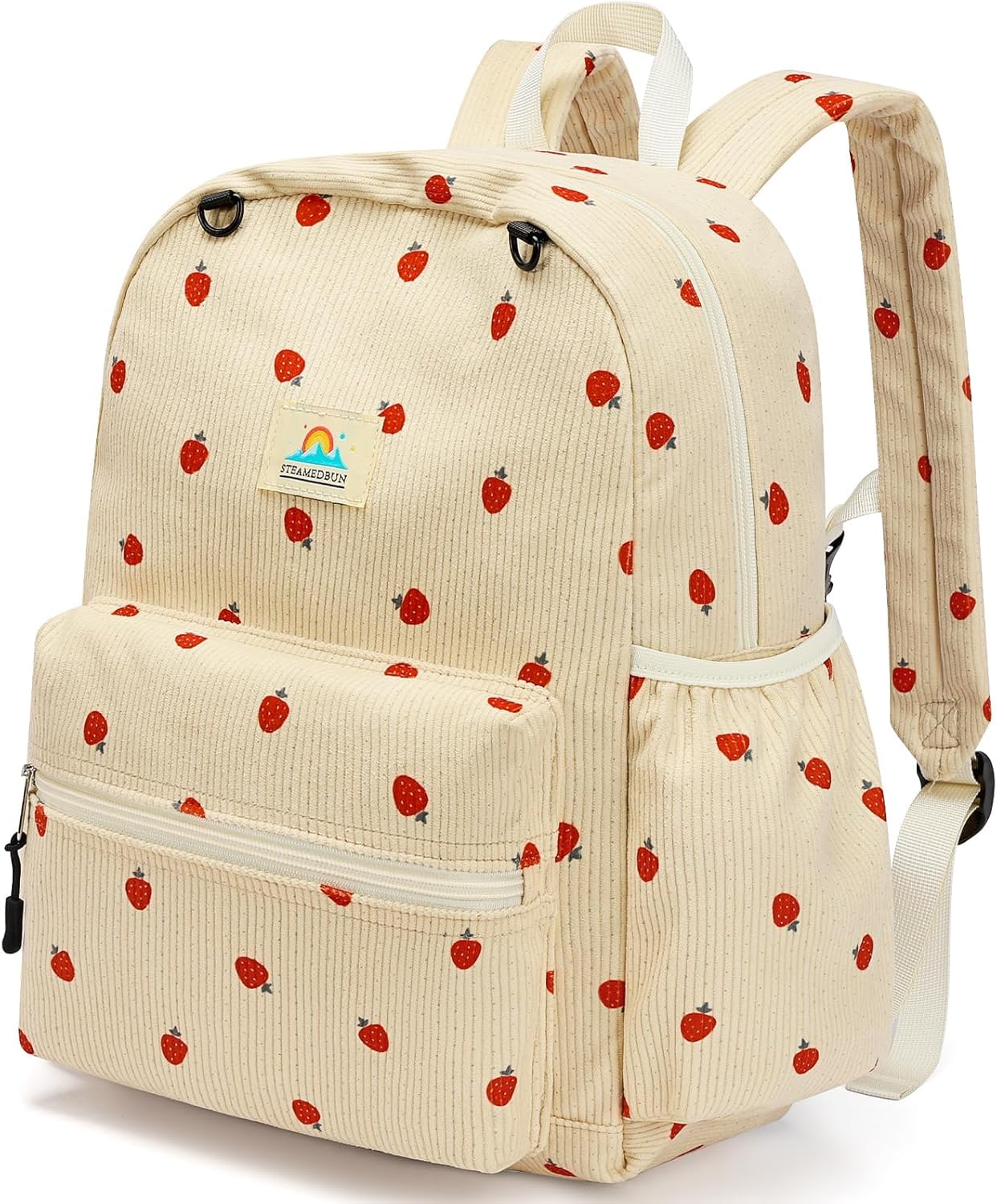 STEAMEDBUN Corduroy Kids Backpack for Girls and Boys 5-8: Girls Backpack for Elementary