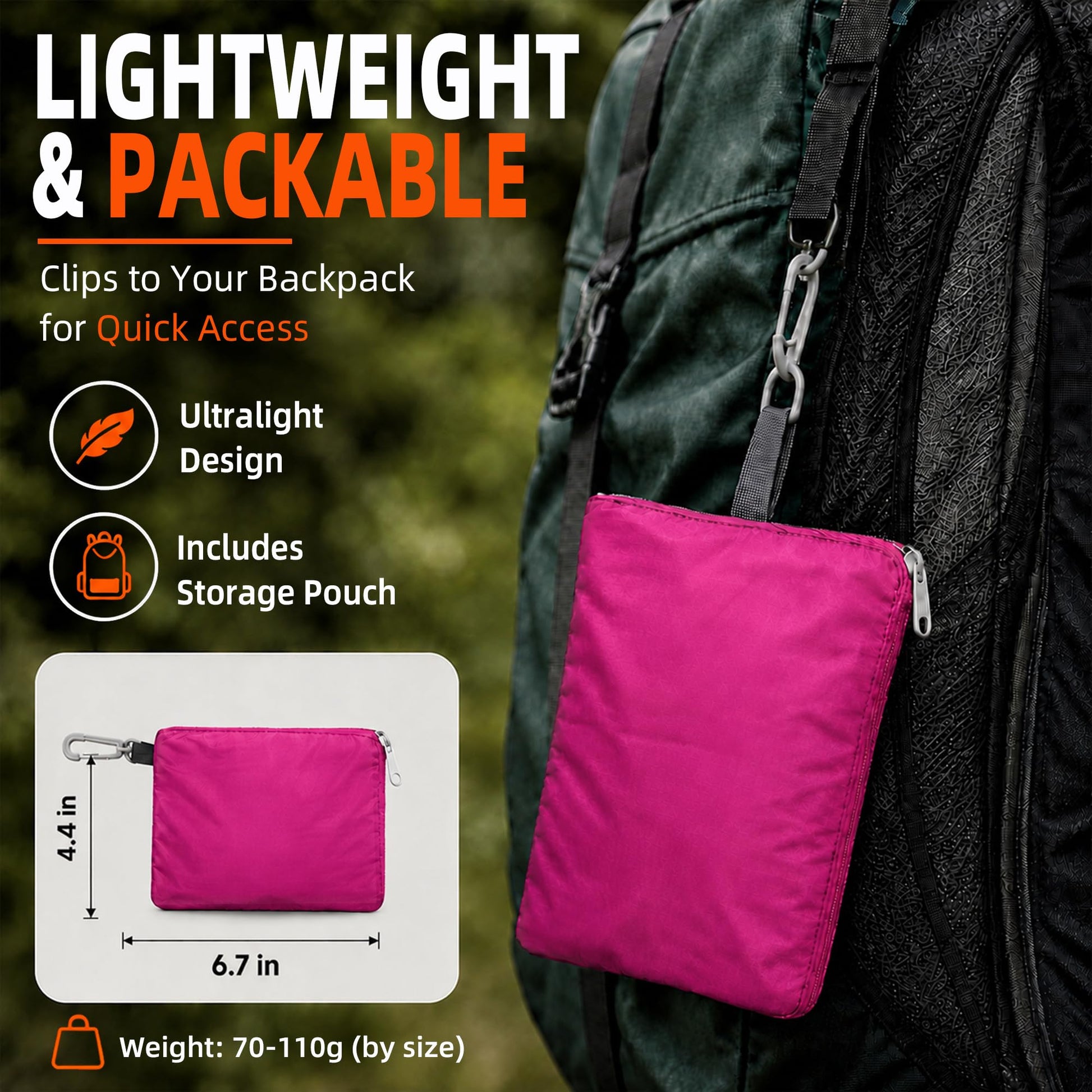 Frelaxy Waterproof Backpack Rain Cover, Pack Covers for Hiking, Travel