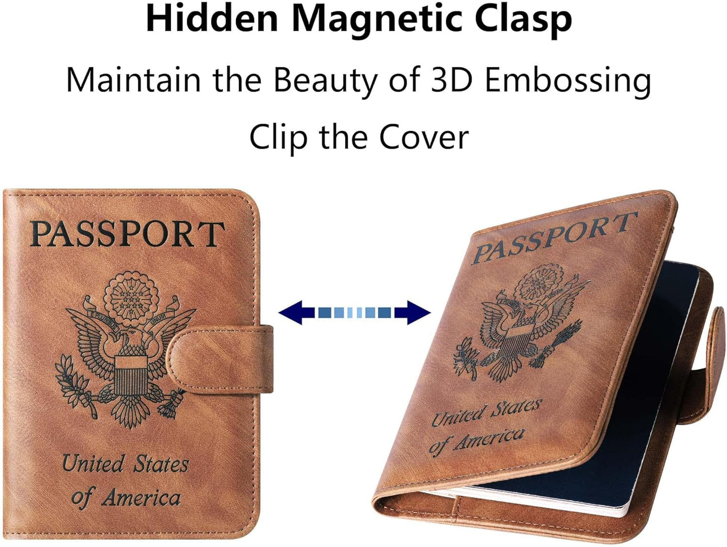 Passport Holder Cover Wallet Travel Essentials Leather Rfid Blocking Case Vacation Luggage Must