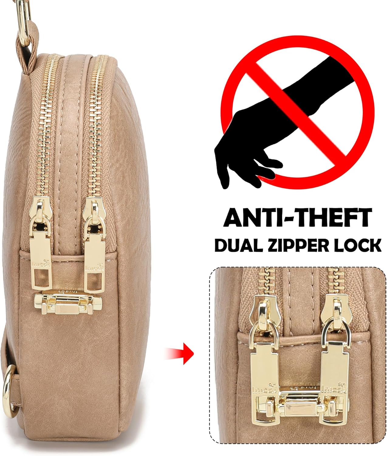 INICAT Travel Small Sling Bag Faux Leather Crossbody Bags Women Cross Body Bag Purses for Woman