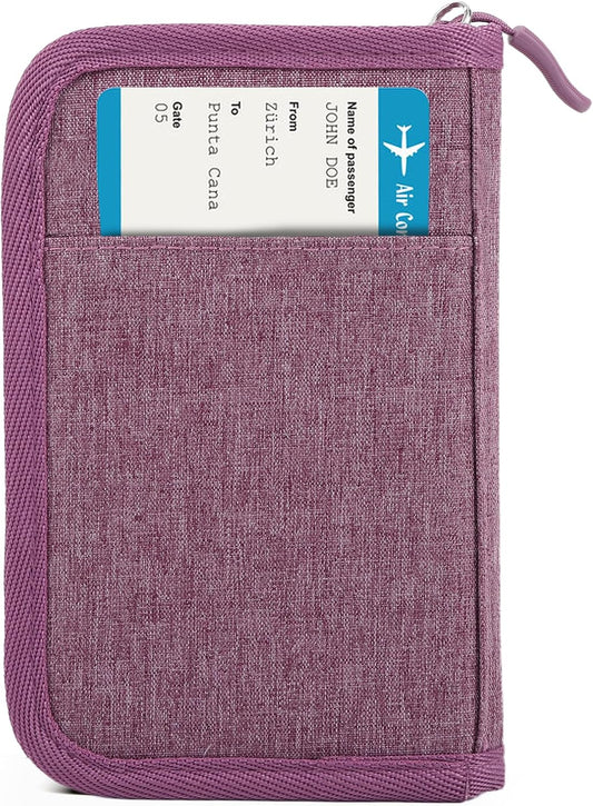 Passport Holder for Travel, Women Rfid Blocking Passport Wallet, Travel Essentials Premium Wallets, Waterproof Passport Holders Bag for Men Traveling, Travel Document Organizer Credit Cards Case