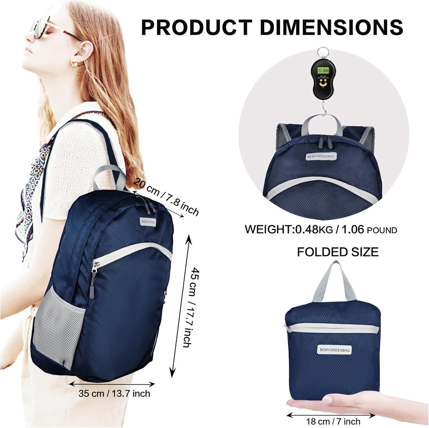 35L Foldable Waterproof Backpack For Outdoor Sports Travel Inside Wet Clothes Compartment Packable