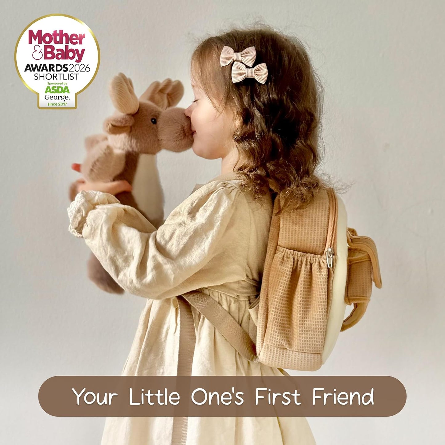 Moonkie Hug & Go™ Elephant Toddler Backpack – Soft Plush Bag with Take-Along Toy for Boys Aged 2–4 | Ideal for Daycare | Travel & Birthday Gifts
