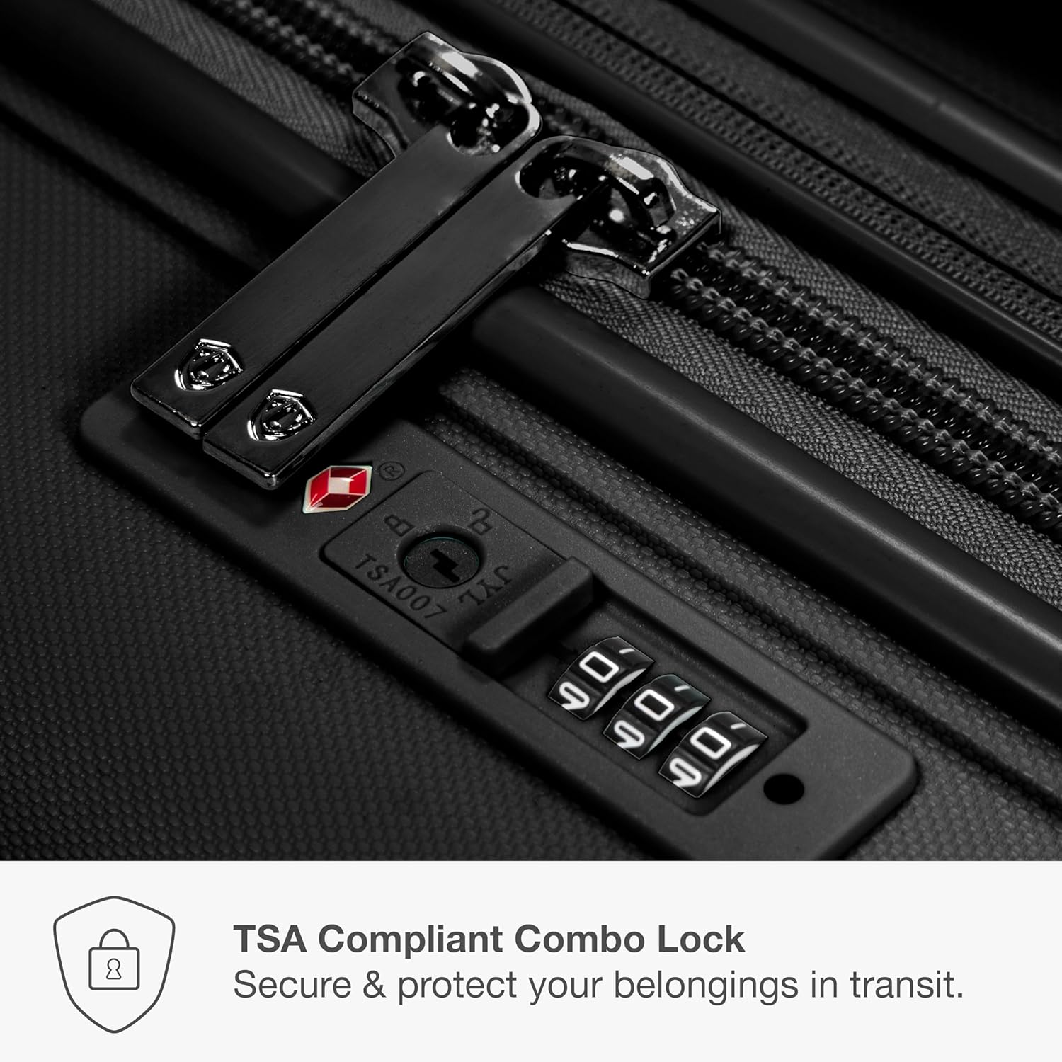 Traveler's Choice Pagosa Indestructible Hardshell Expandable Spinner Luggage, Black, 2-Piece Set