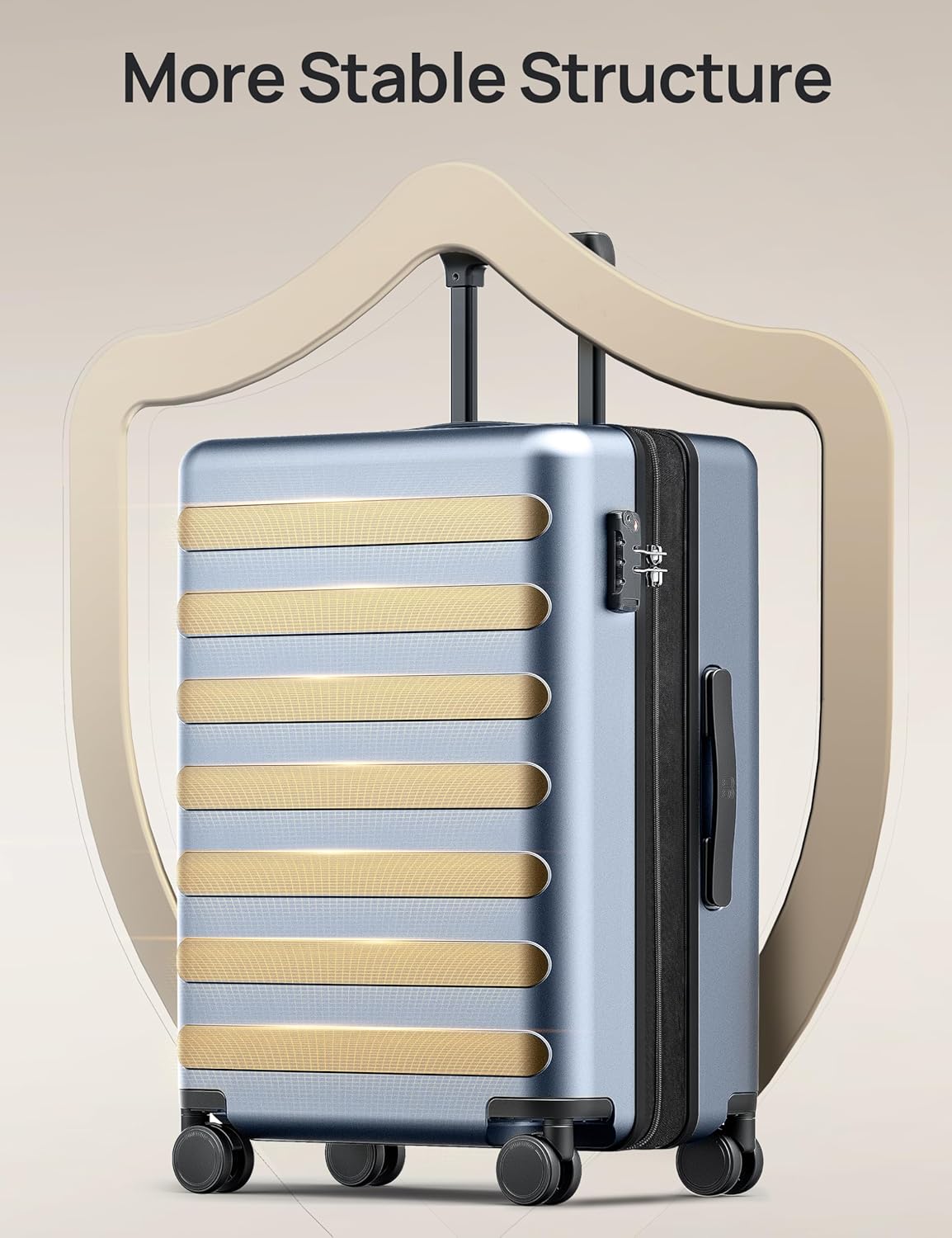 NINETYGO Large Checked Luggage 28 Inch, Checking In Luggage with Smooth Spinner Wheels, Expandable