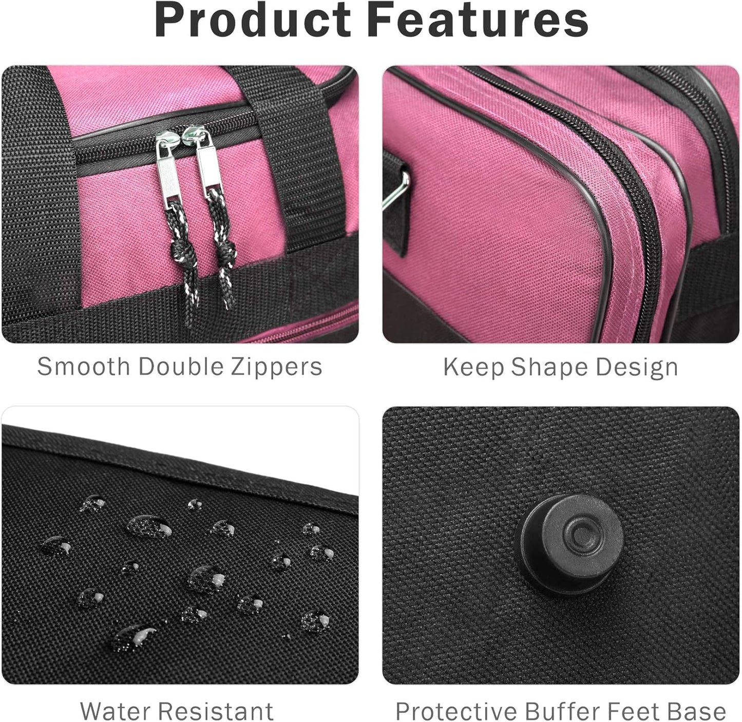 BuyAgain Duffle Bag, 17" Travel Carry On Sport Overnight Weekender Duffel Gym Bag with Adjustable Strap For Men Or Women