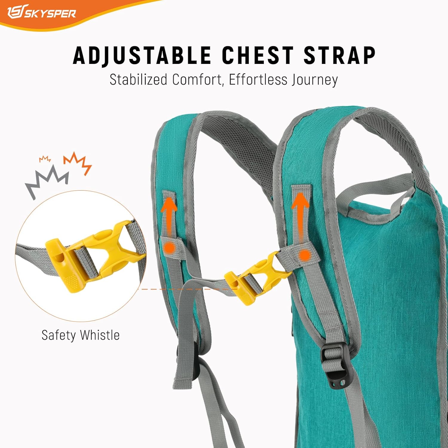 SKYSPER 15L/20L Foldable Hiking Backpack Lightweight Packable Travel Daypack with Chest Strap Small