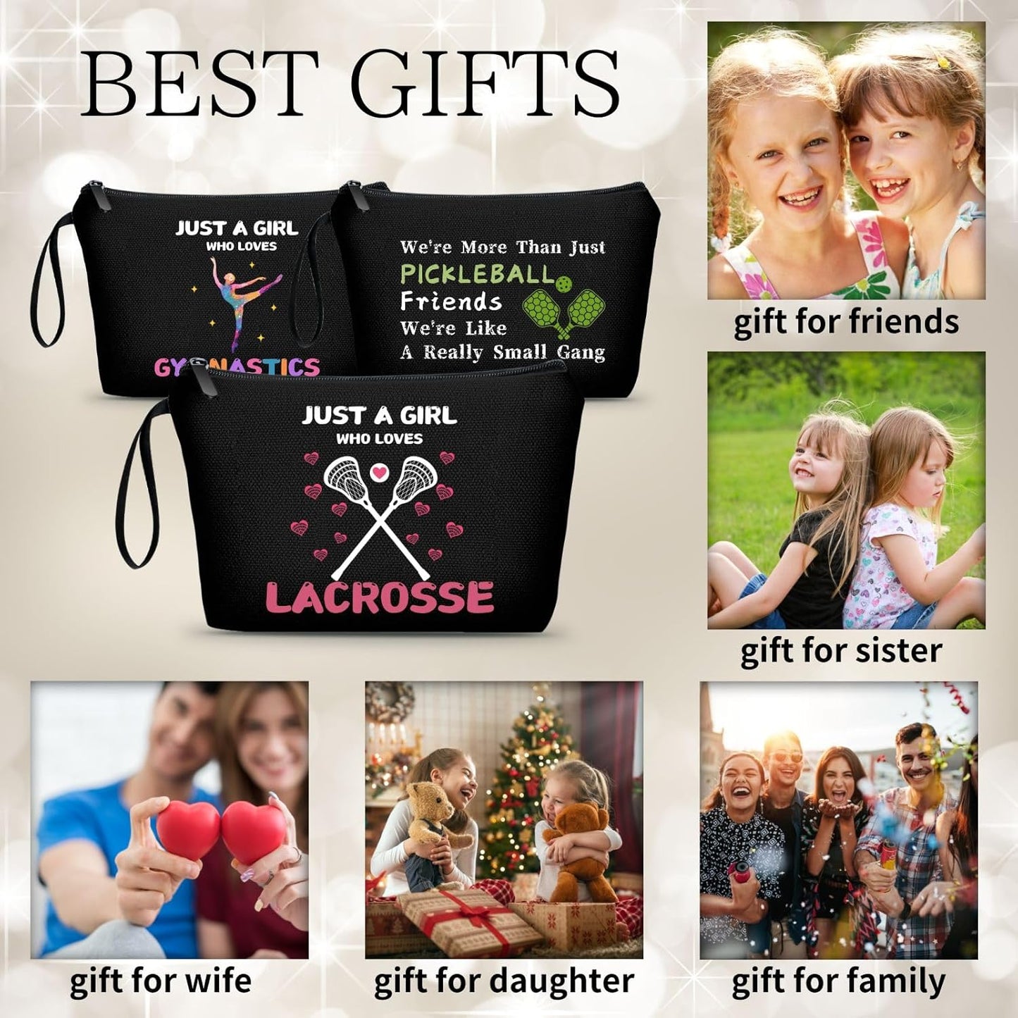 Girls Lacrosse Bag Lacrosse Friends Birthday Gifts Ideas for Women Girls