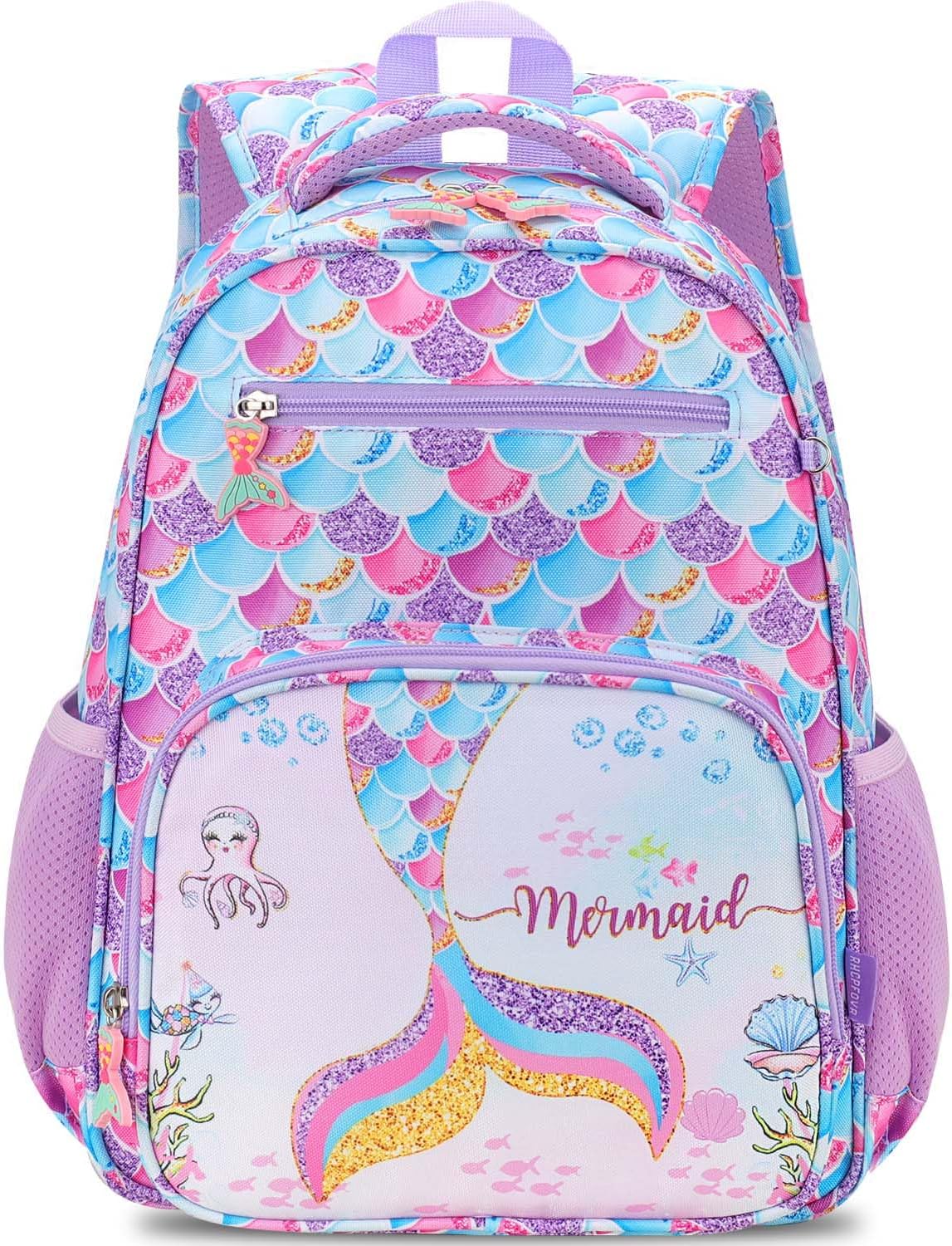 RHCPFOVR Kids Backpack for Girls - Girls Backpack 3-8 Ages Butterfly for Kids 15 Inch School Bookbag for Kindergarten Elementary School Bookbag for Girl 1st 2nd Grade